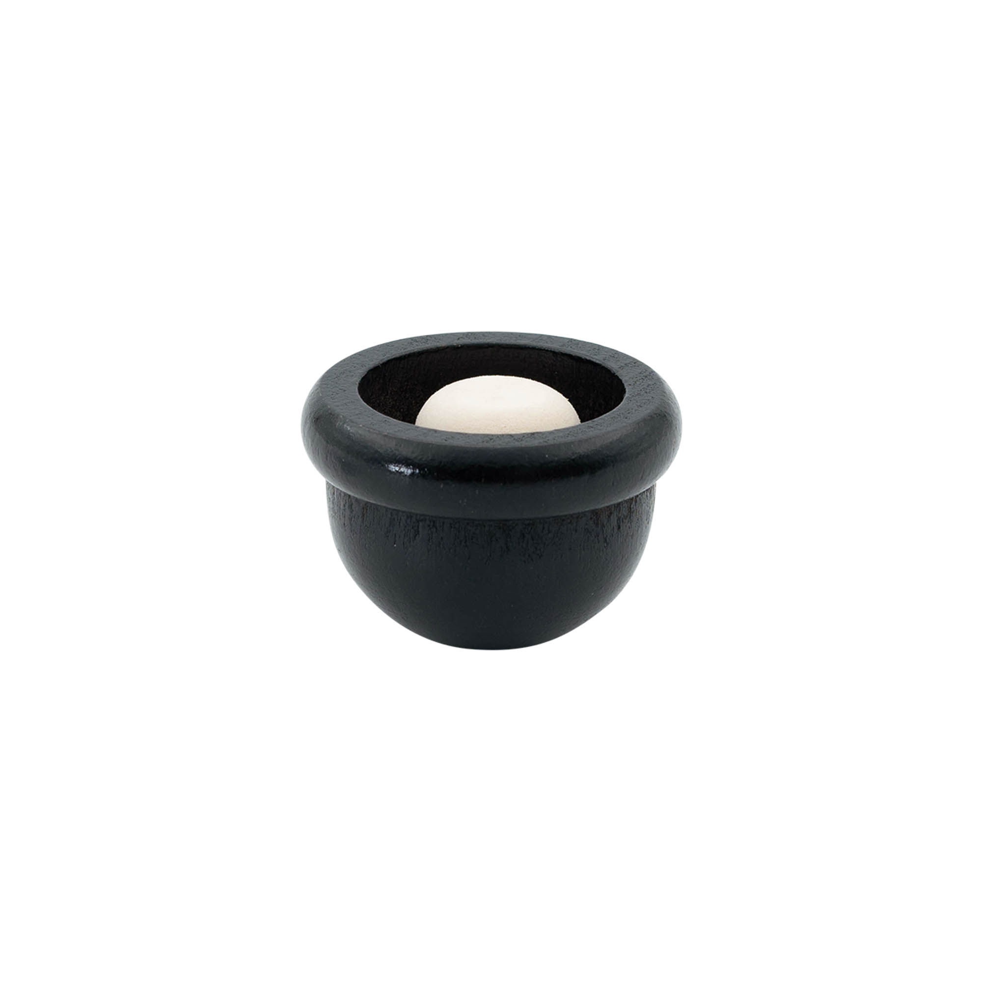 19 mm mushroom cork, wood/plastic, black, for opening: cork