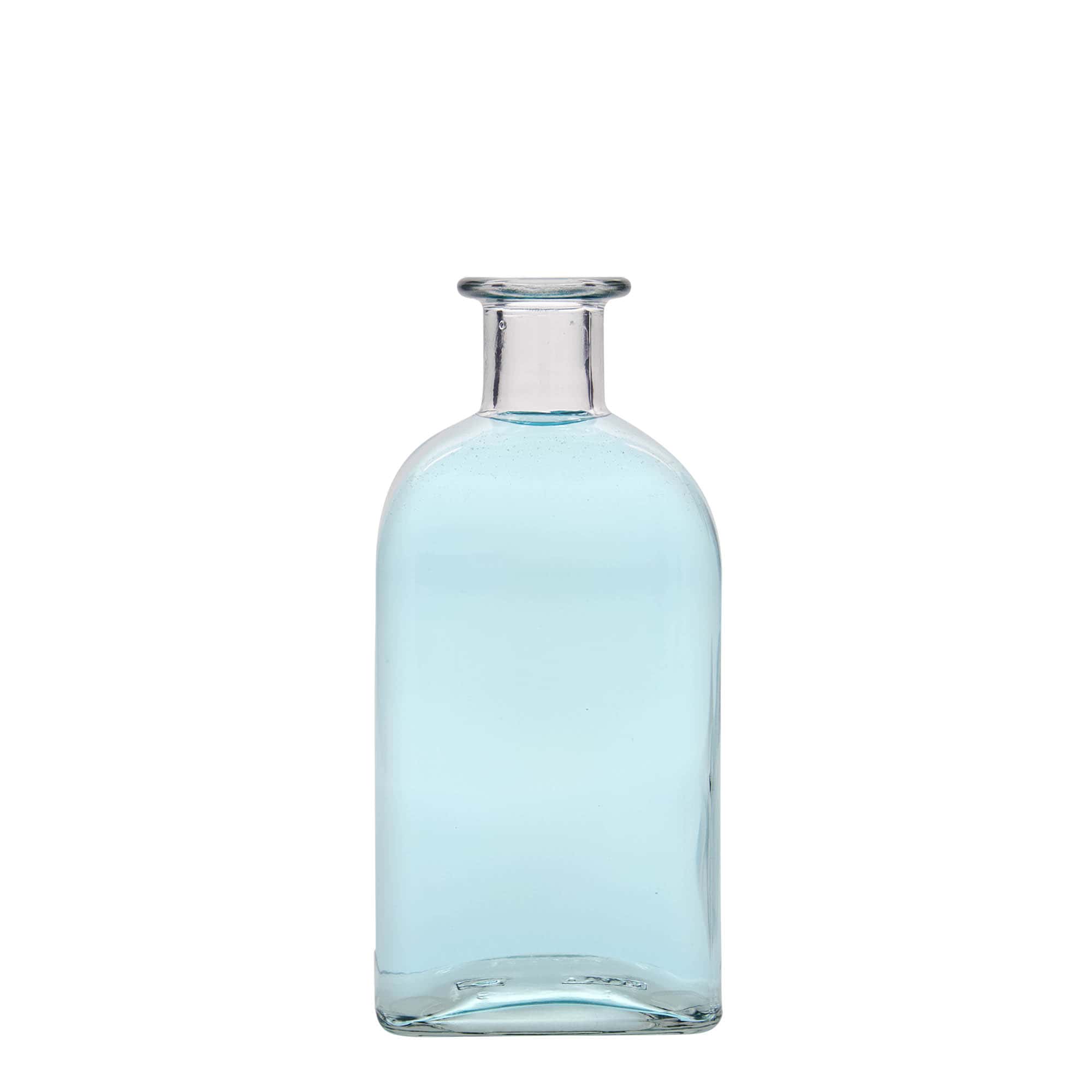 500 ml glass bottle Apotheker Carré, square, opening: cork