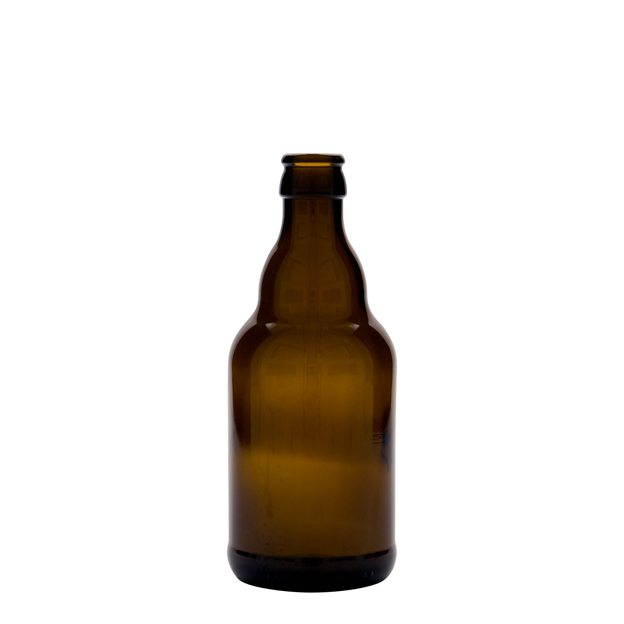 330 ml beer bottle 'Steinie', glass, brown, opening: crown cap 330 ml beer bottle 'Steinie', glass, brown, opening: crown cap