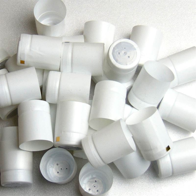 Shrink capsule 32x41, PVC plastic, white Shrink capsule 32x41, PVC plastic, white