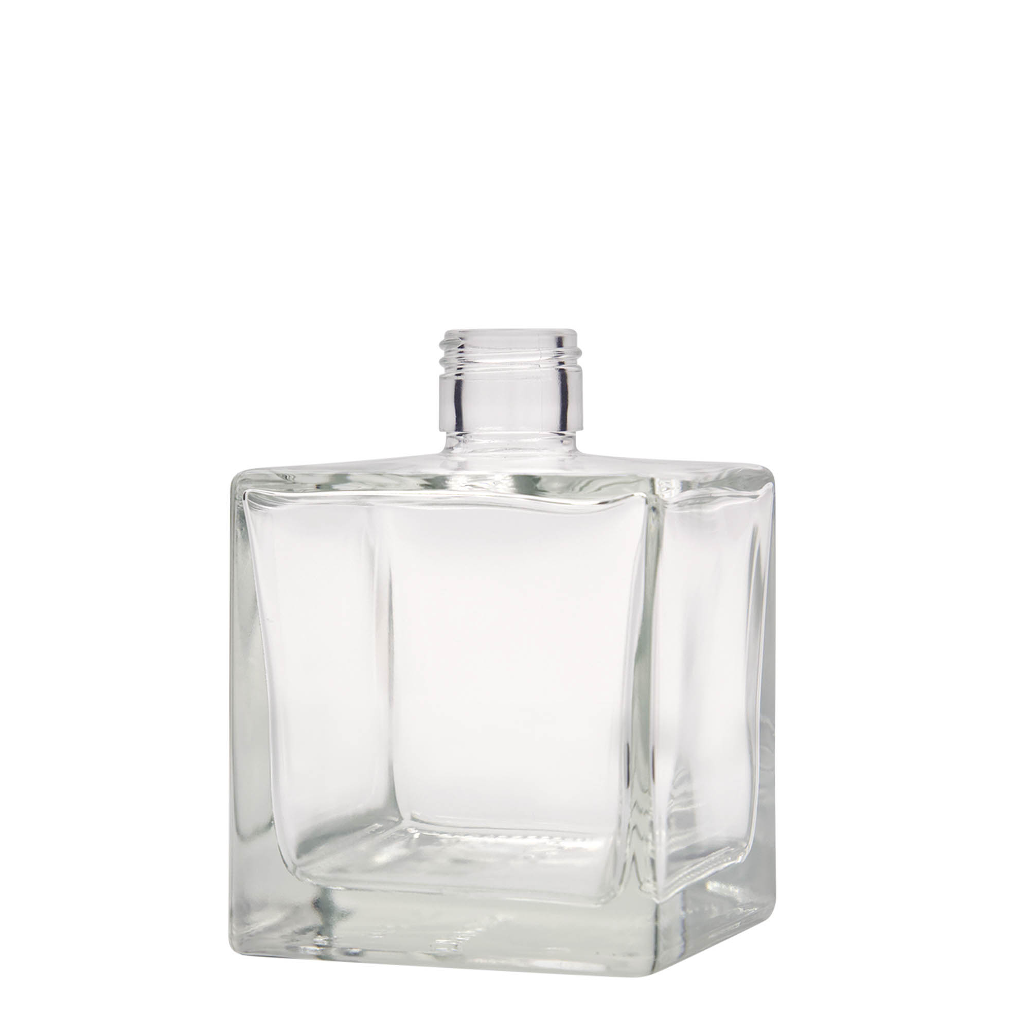 500 ml glass bottle ‘Cube’, square, opening: PP 31.5
