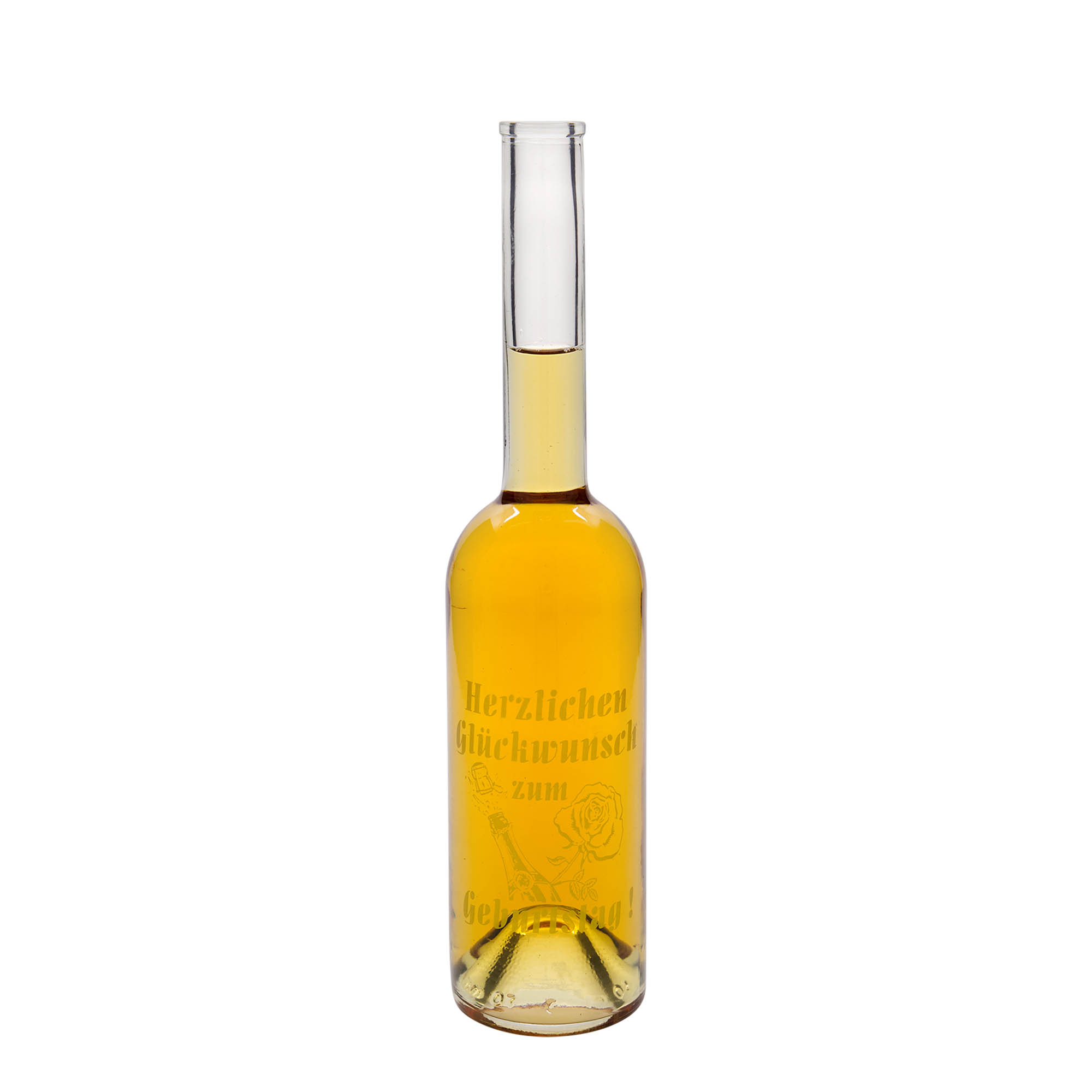 500 ml glass bottle 'Opera', design: Apple, opening: cork 500 ml glass bottle 'Opera', design: Apple, opening: cork