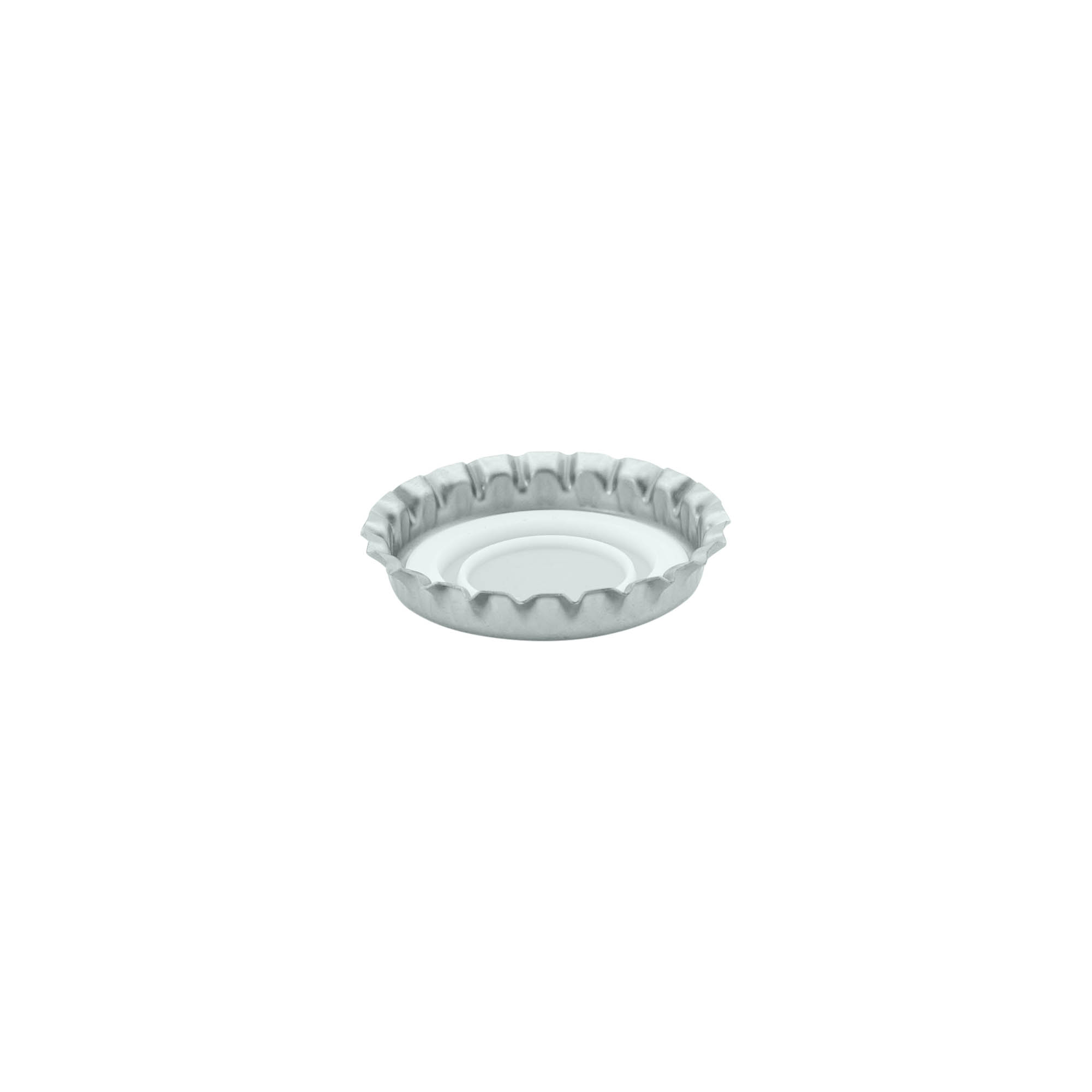 Crown caps 29 mm, metal, silver Crown caps 29 mm, metal, silver