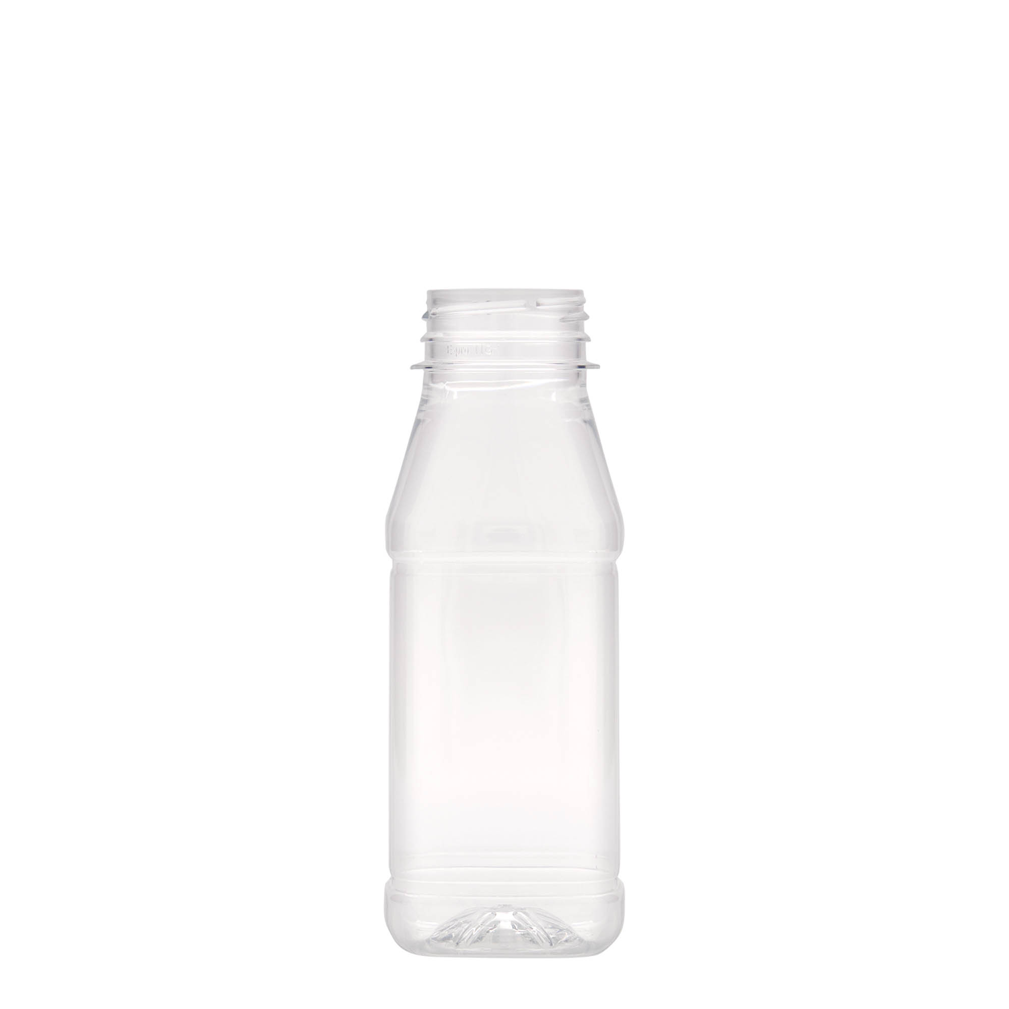 250 ml PET bottle 'Milk and Juice Carré', square, plastic, closure: 38 mm 250 ml PET bottle 'Milk and Juice Carré', square, plastic, closure: 38 mm