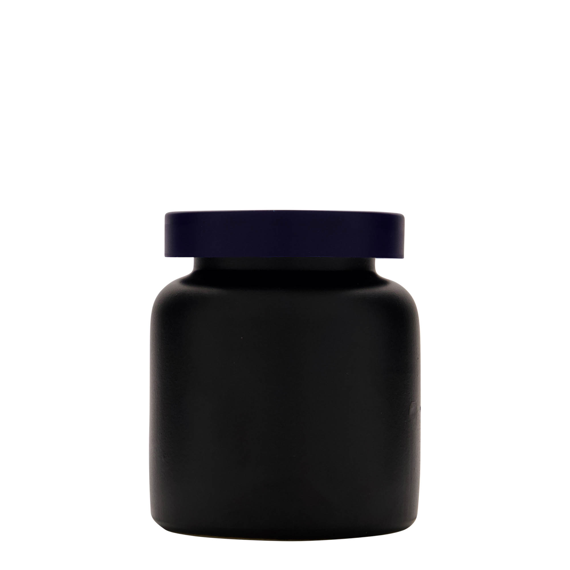 270 ml stoneware pot, ceramic, black, opening: slip lid