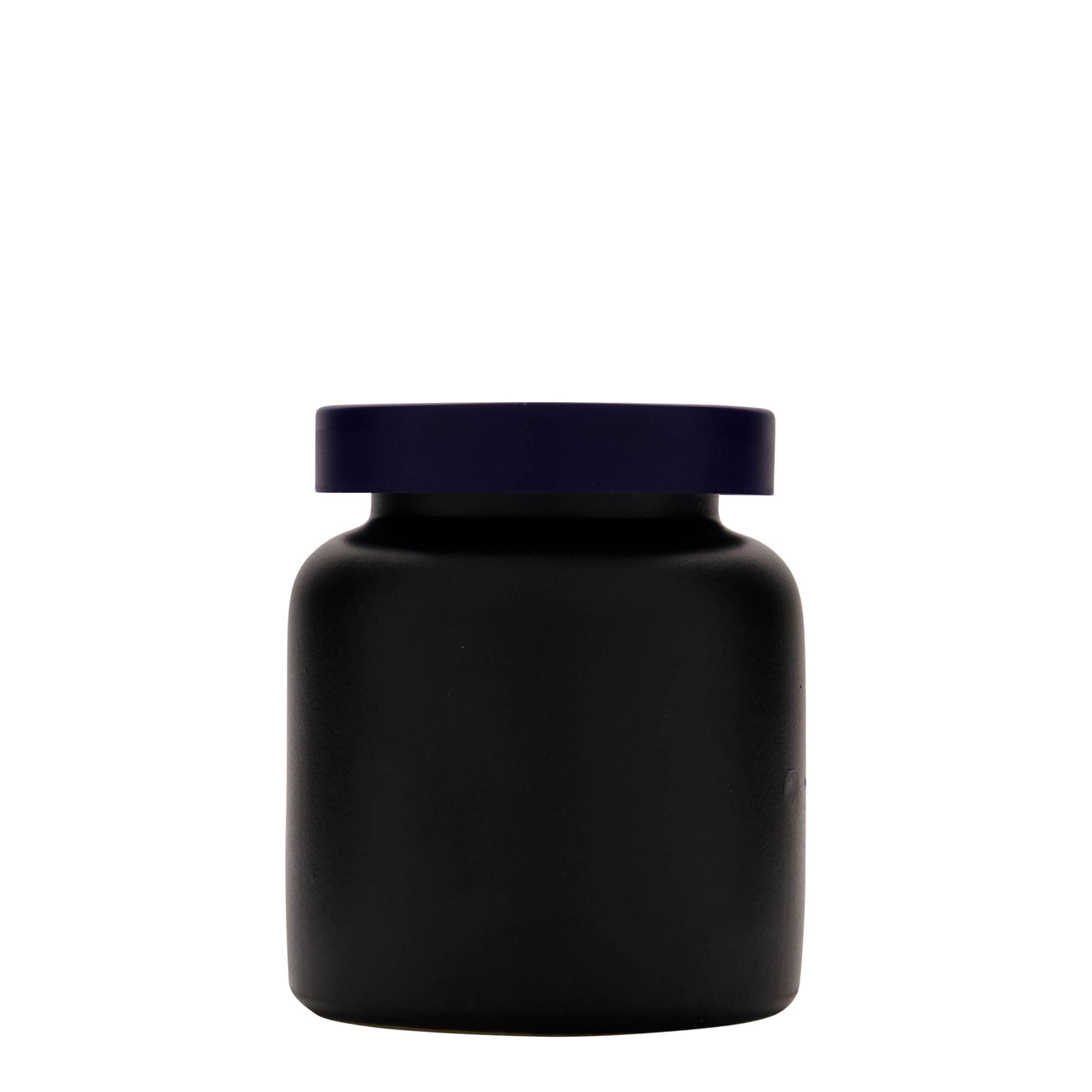 270 ml stoneware pot, ceramic, black, opening: slip lid