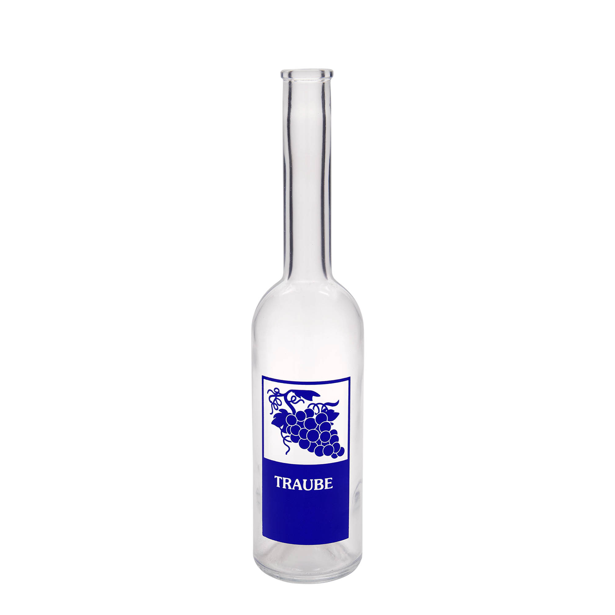 500 ml glass bottle 'Opera', motif: grape, opening: cork