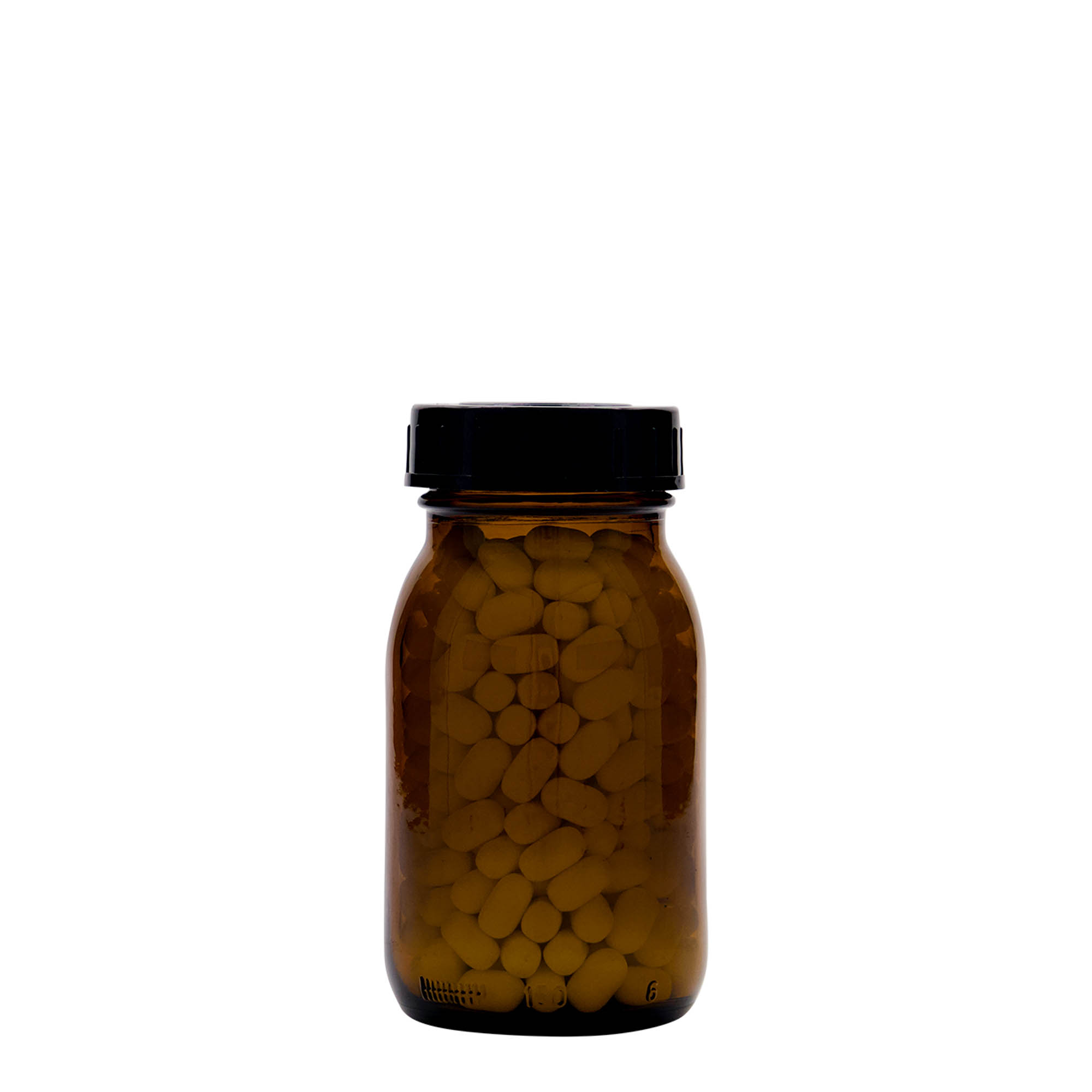 150 ml wide-neck jar, brown, opening: DIN 45