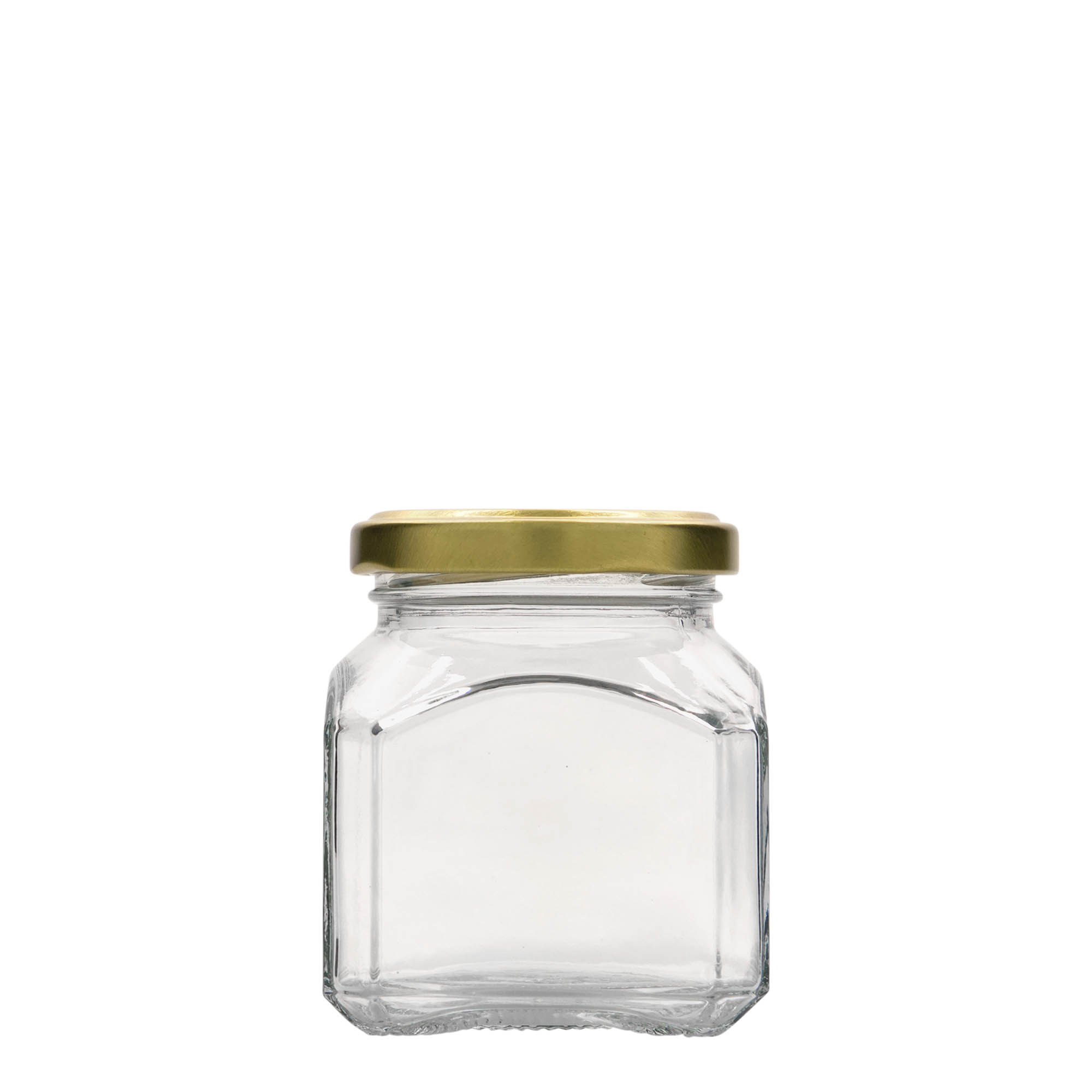 212 ml square glass 'Milan', opening: Twist-Off (TO 58)