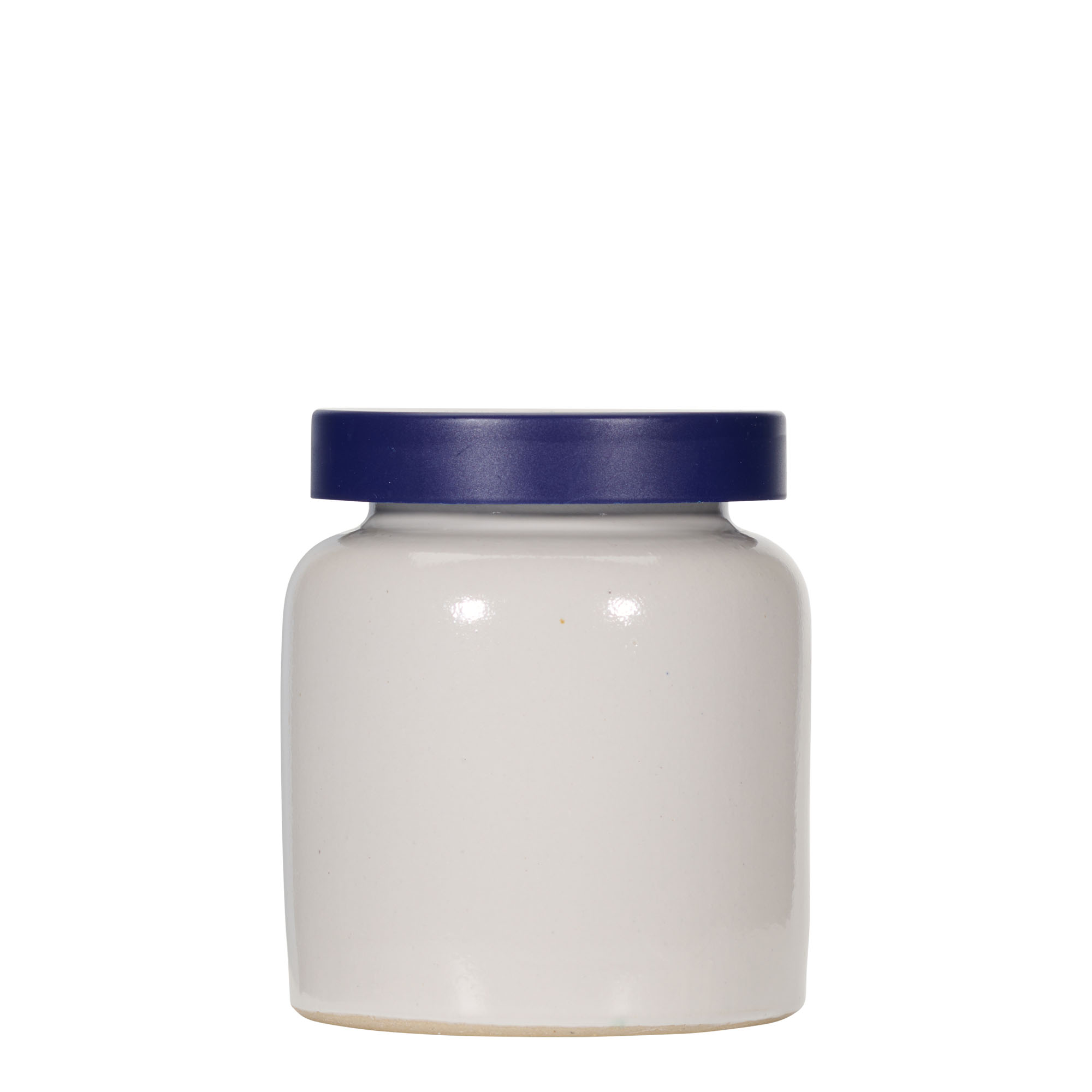 270 ml stoneware jar, ceramic, white, closure: slip lid