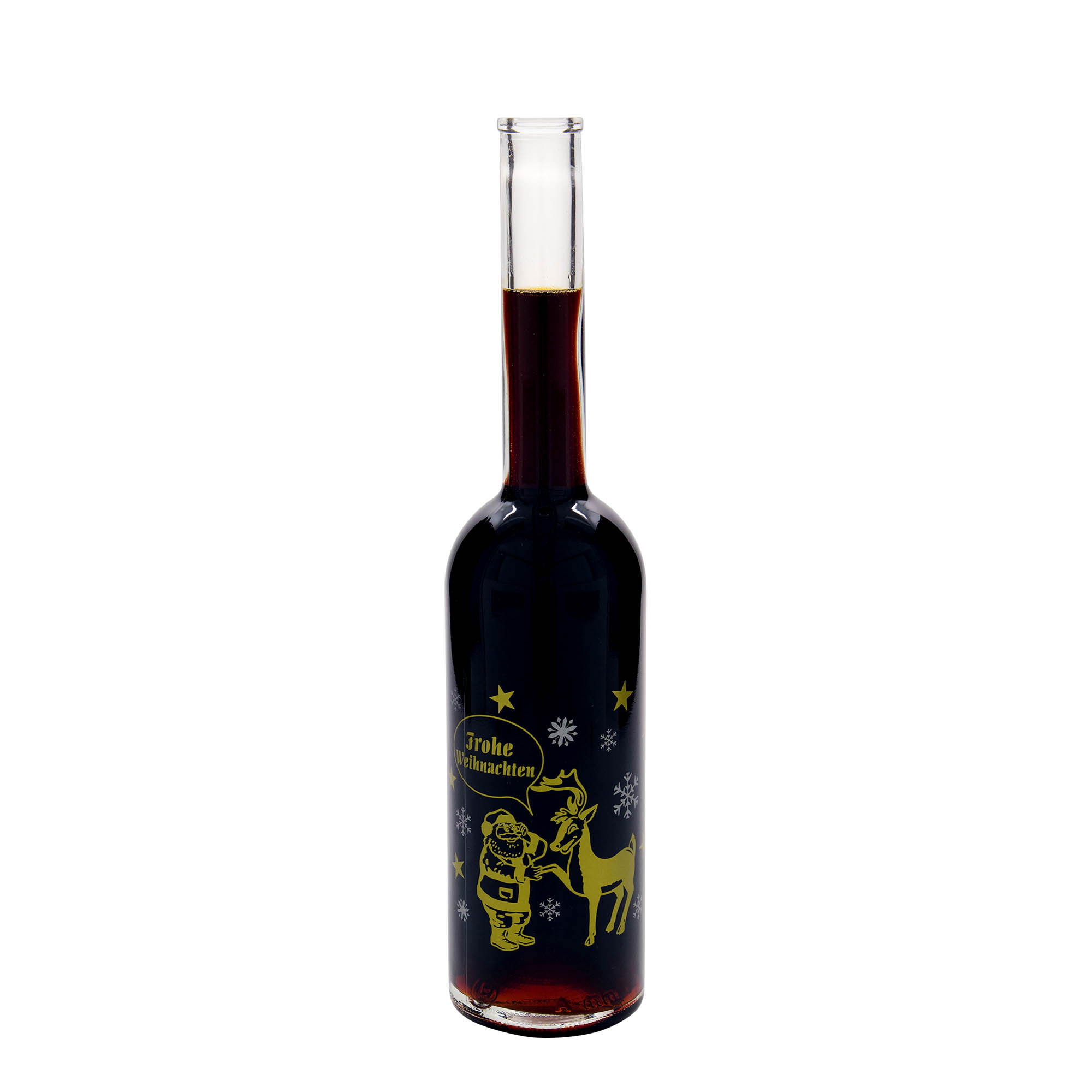 500 ml glass bottle 'Opera', print: fireworks, closure: cork