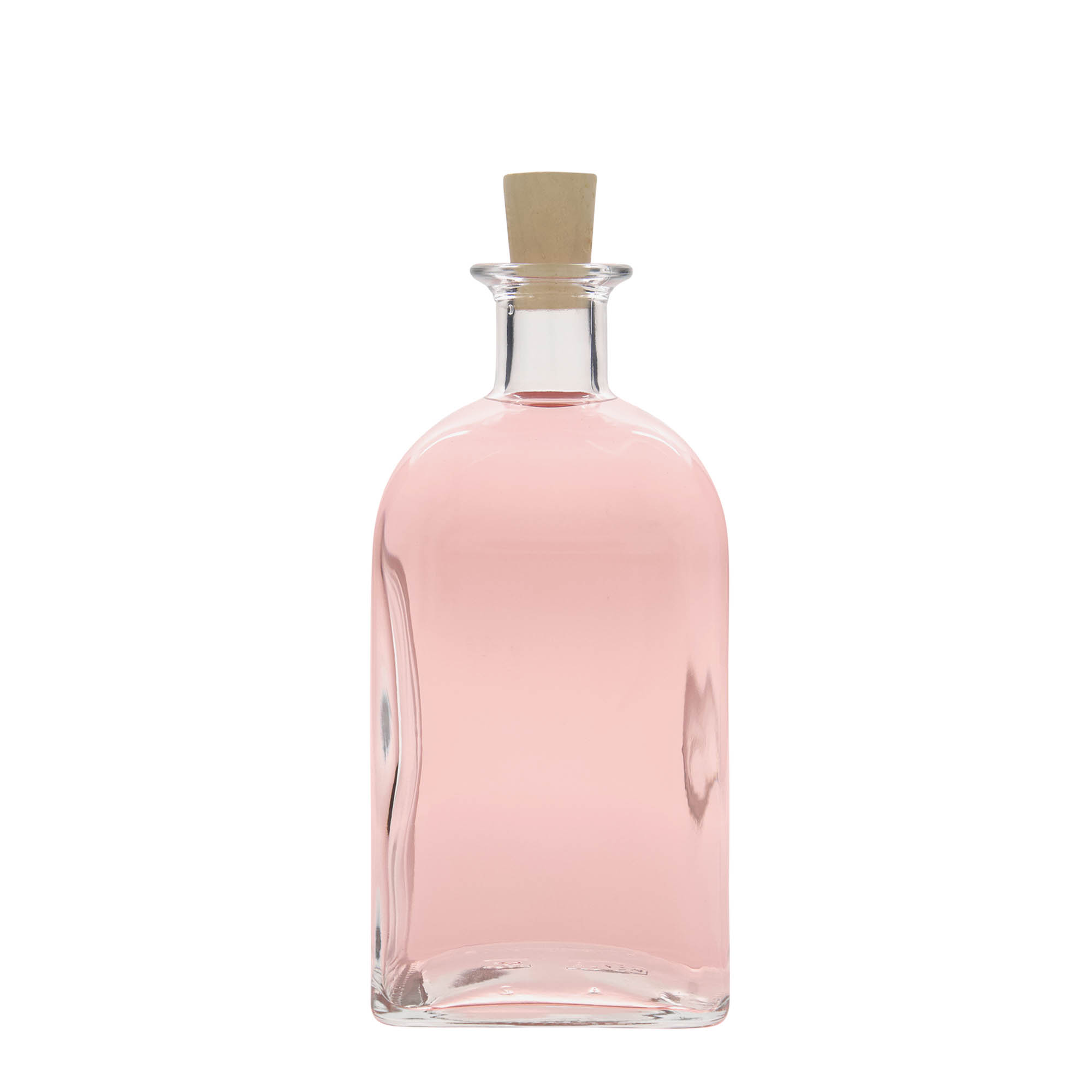 700 ml glass bottle Apothecary Carré, square, opening: cork 700 ml glass bottle Apothecary Carré, square, opening: cork