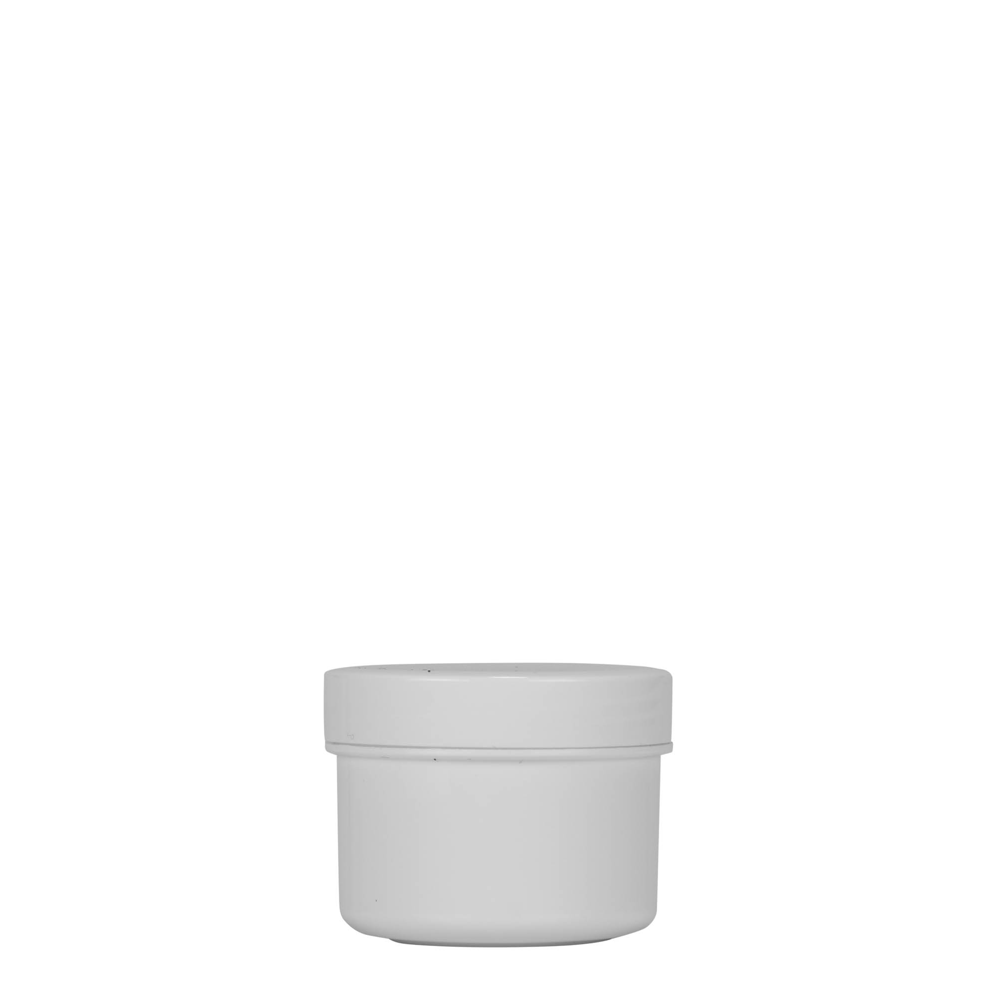 35 ml plastic jar 'White Line', PP, white, opening: screw cap 35 ml plastic jar 'White Line', PP, white, opening: screw cap