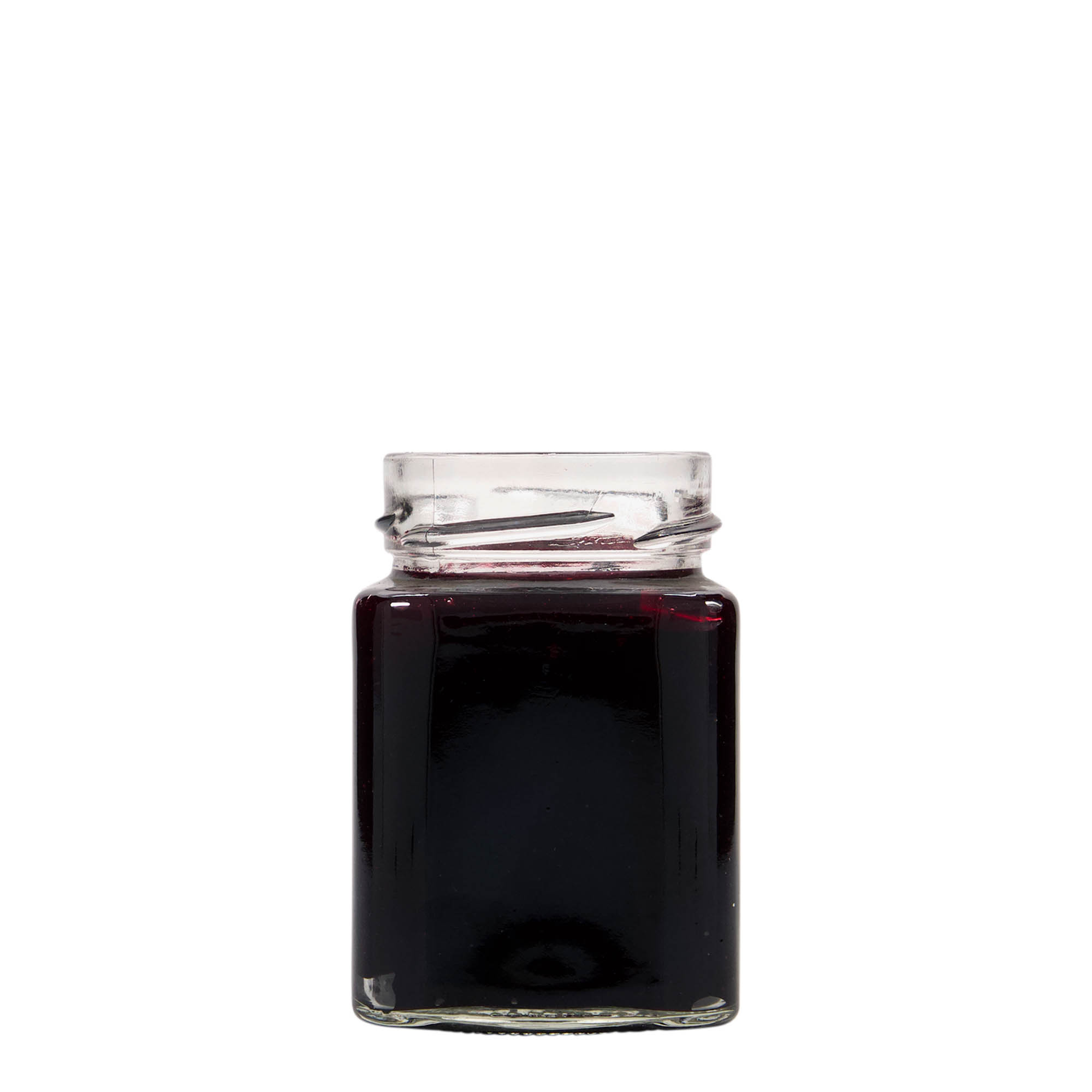 212 ml square jar ‘Funny’, opening: Deep-Twist-off (DTO 58)