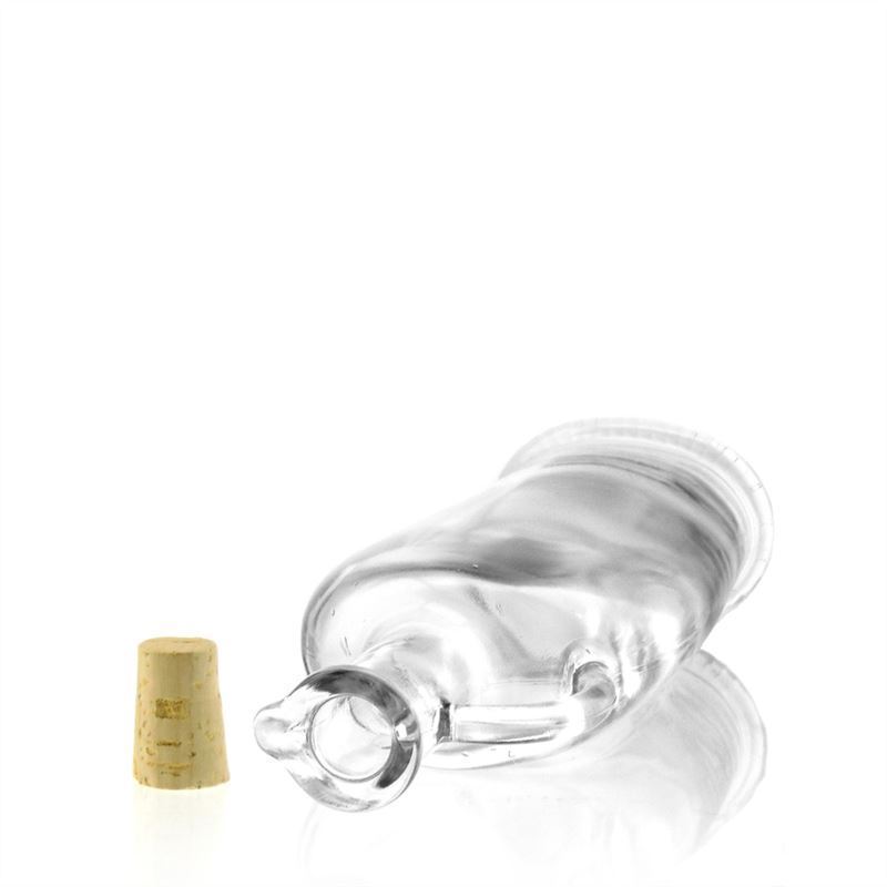 500 ml glass bottle 'Eleganta', oval, opening: cork