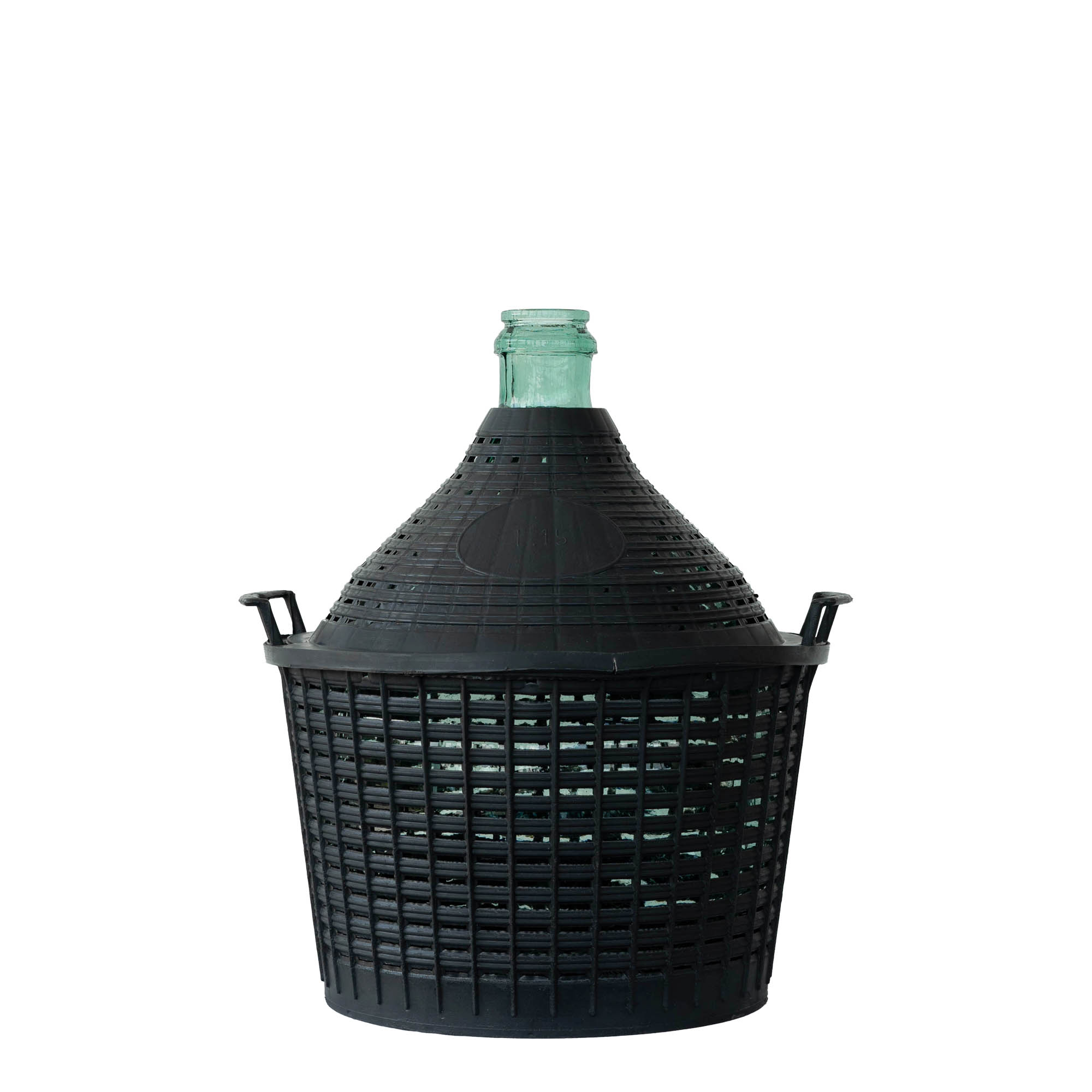 15 l balloon bottle with narrow neck, glass, opening: slip-on lid
