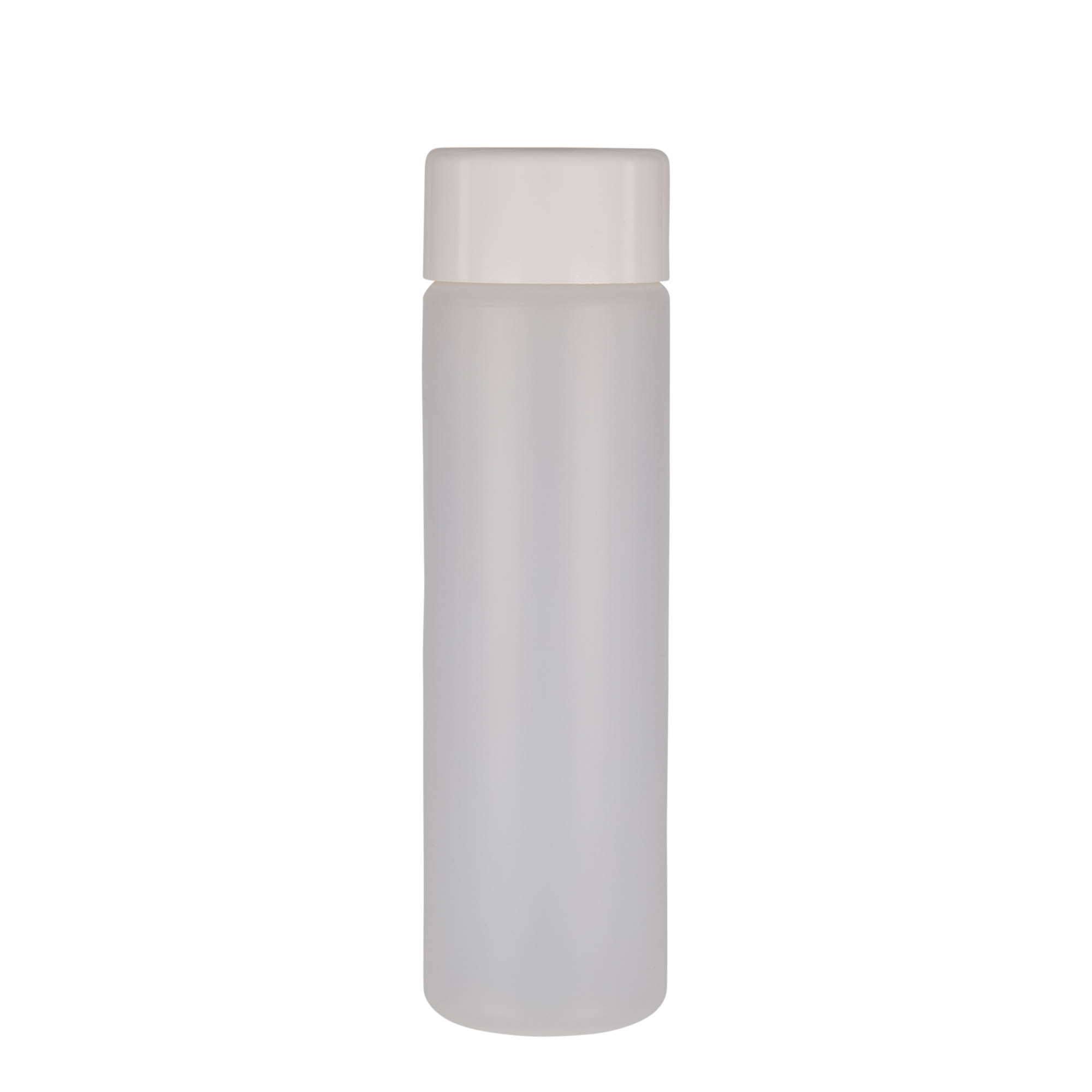 500 ml round bottle, PE plastic, natural, opening: screw cap