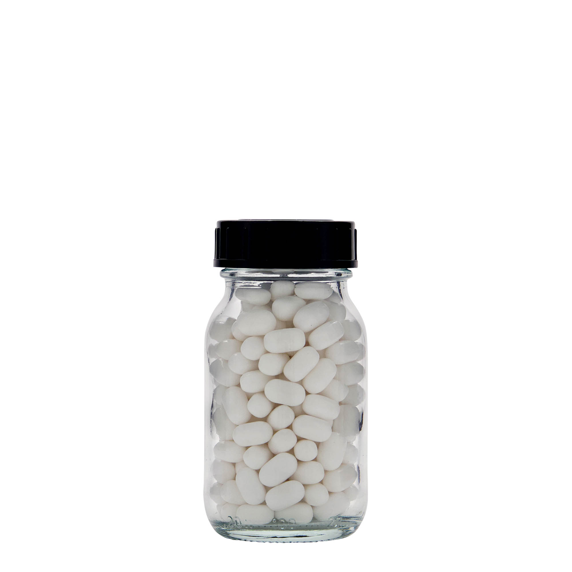 100 ml wide-neck glass, opening: DIN 40 100 ml wide-neck glass, opening: DIN 40