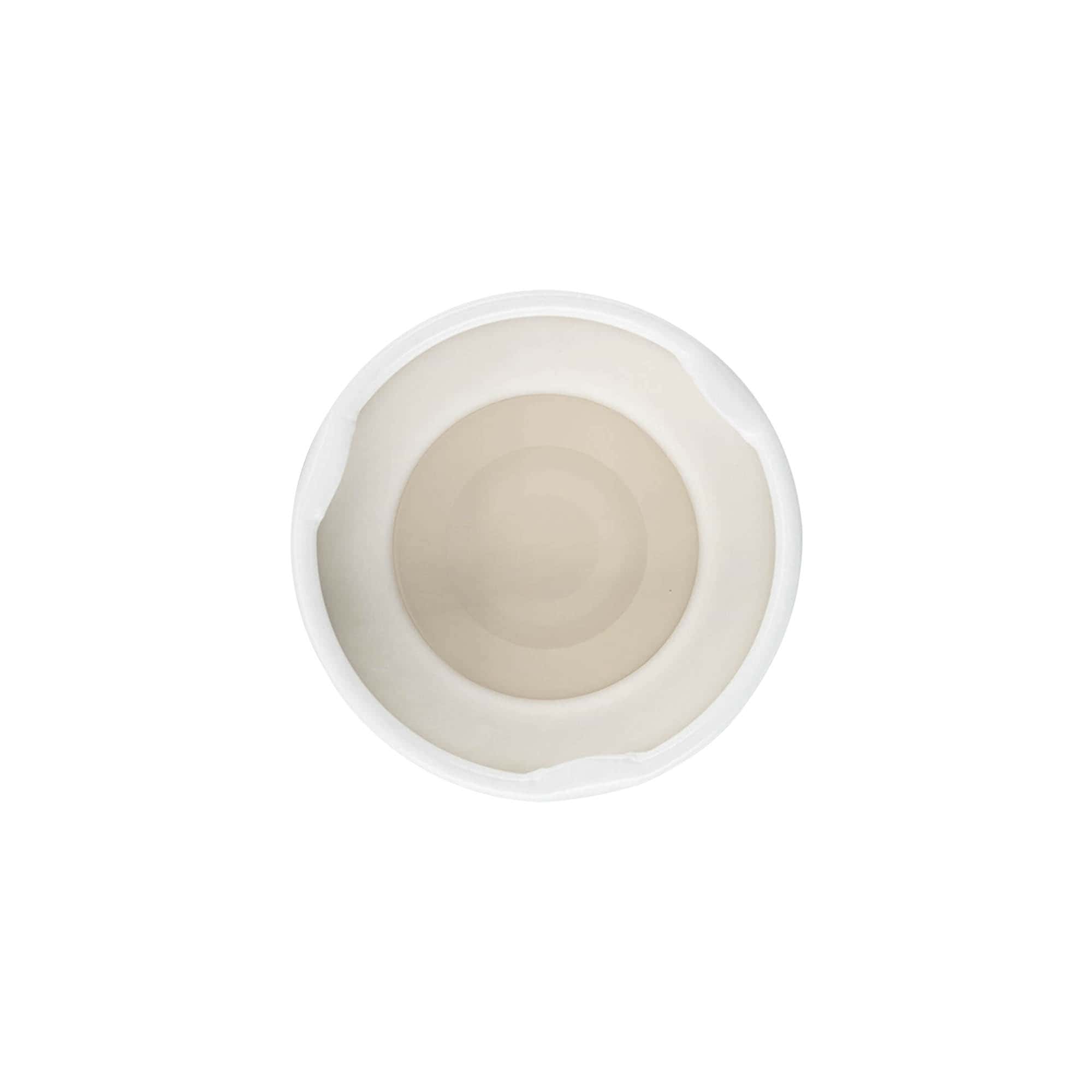 Twist-off lid, tinplate, white, for opening: TO 38