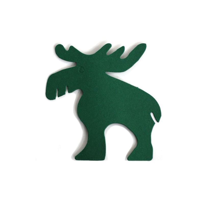 Hang tag reindeer, green