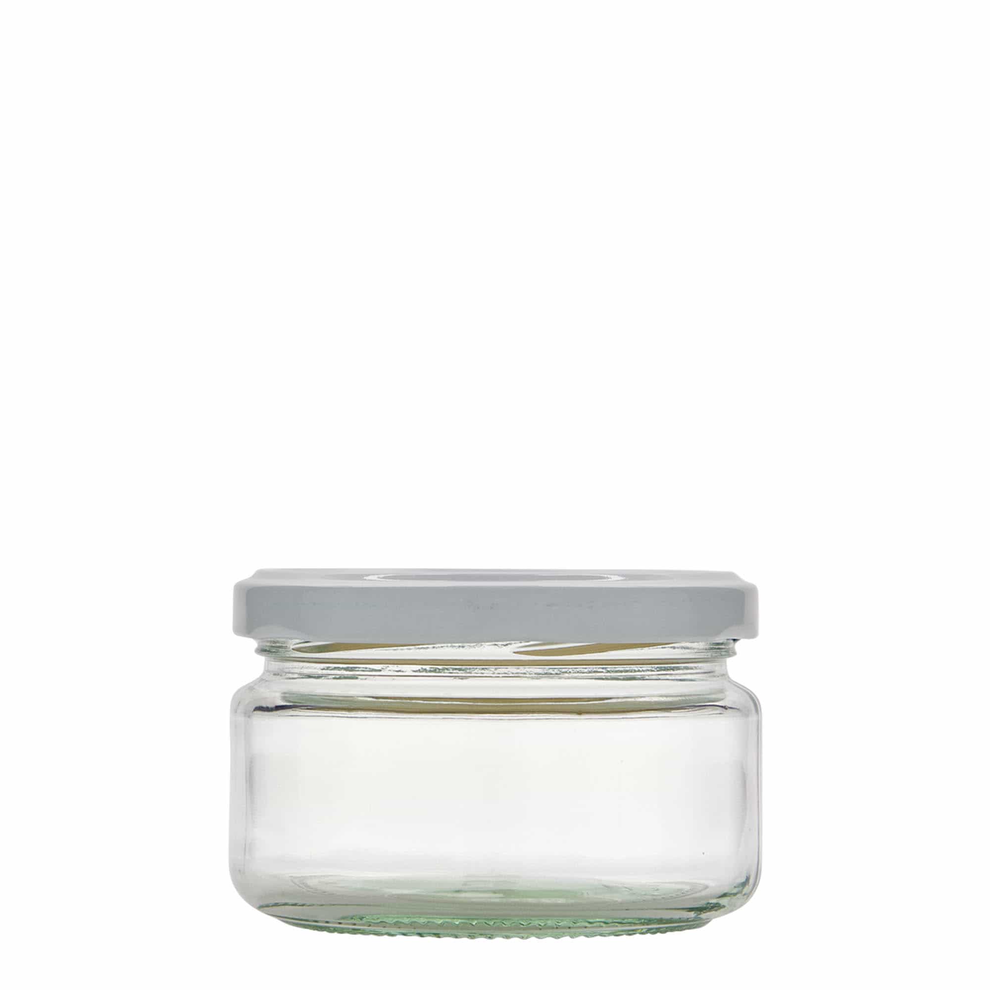 230 ml flat round jar, opening: Twist-off (TO 82)