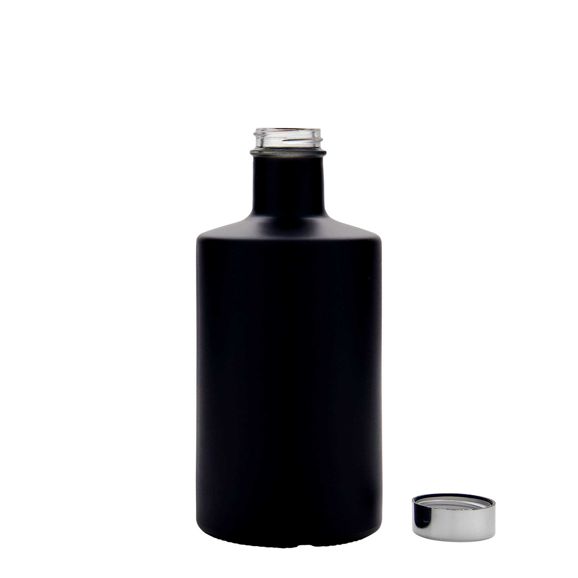 500 ml glass bottle 'Caroline', black, opening: GPI 33