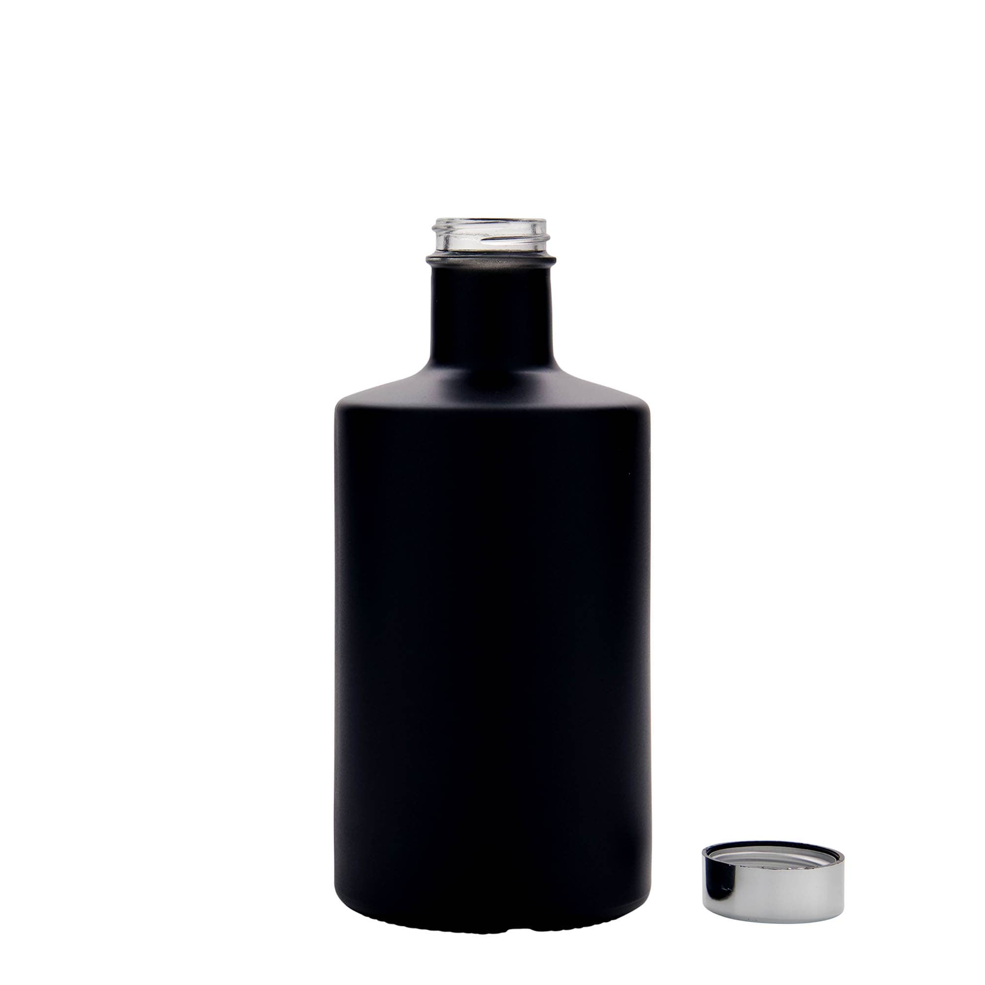 500 ml glass bottle ‘Caroline’, black, opening: GPI 33