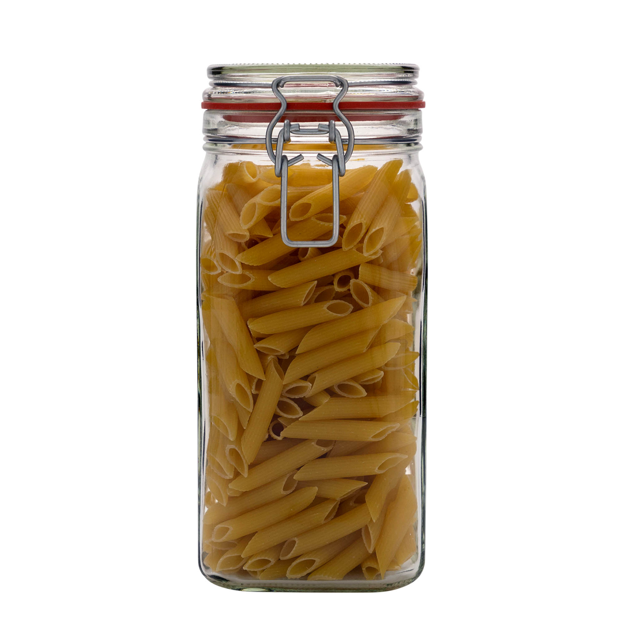 1,540 ml wire bail jar, square, opening: wire bail closure