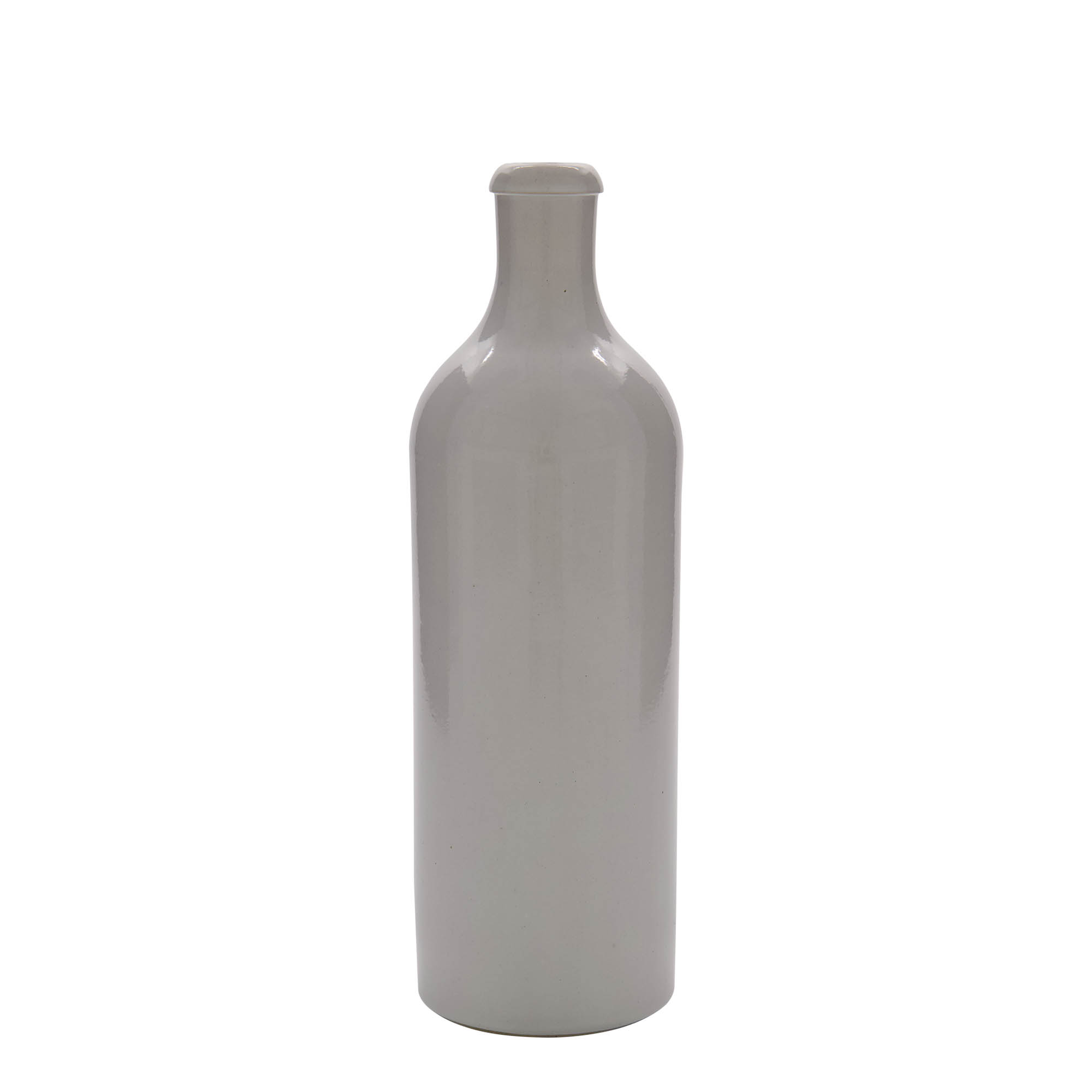 750 ml earthenware jug, stoneware, white, opening: cork