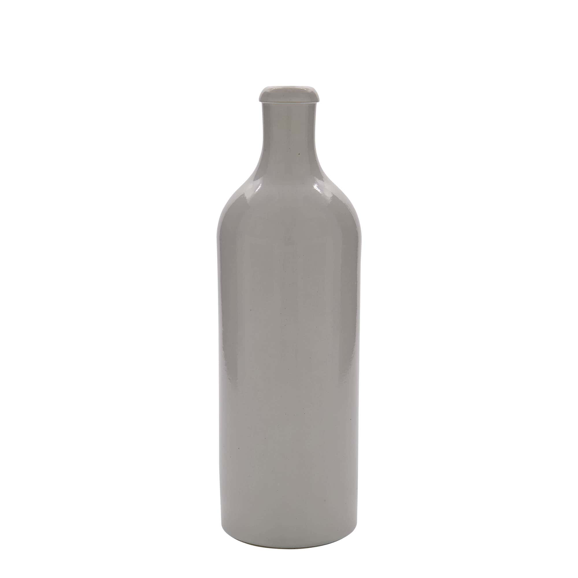 750 ml earthenware jug, stoneware, white, opening: cork 750 ml earthenware jug, stoneware, white, opening: cork