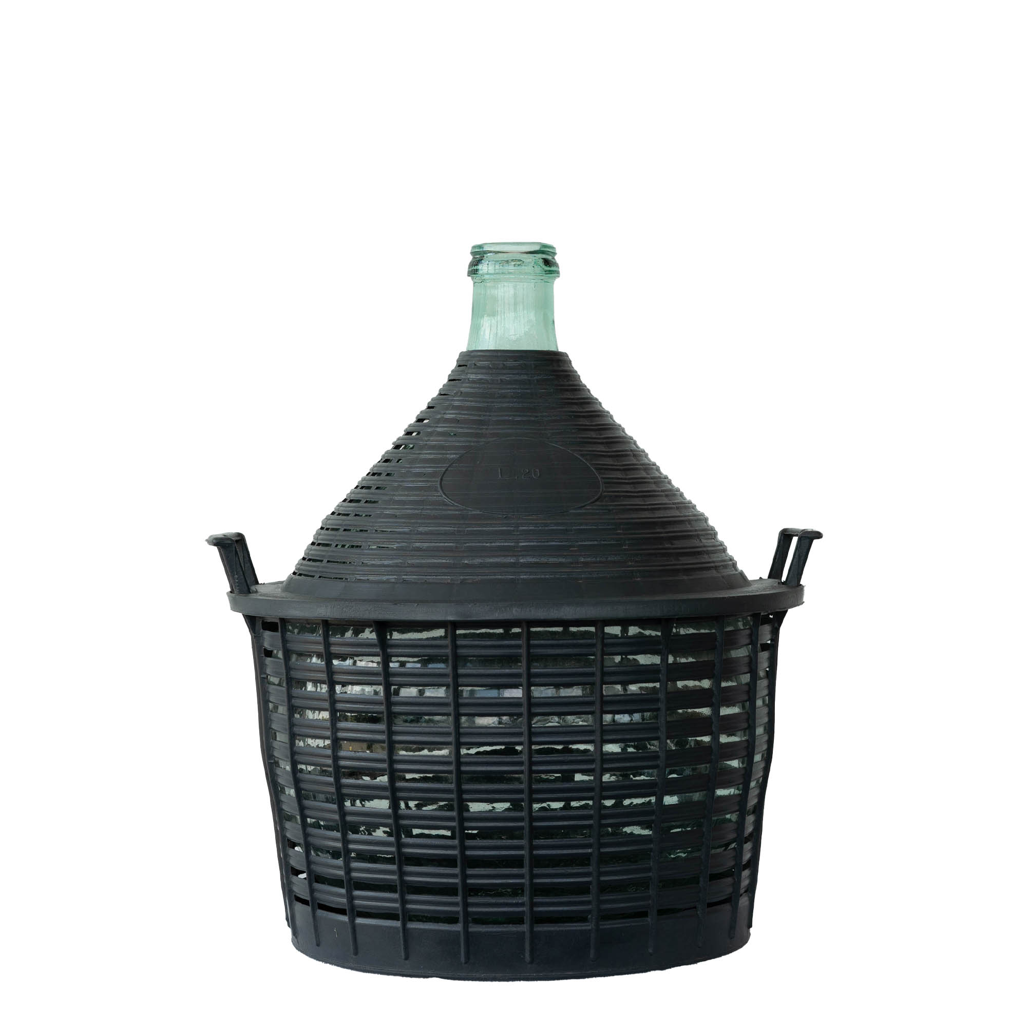 20 l narrow-necked balloon bottle, glass, opening: slip lid
