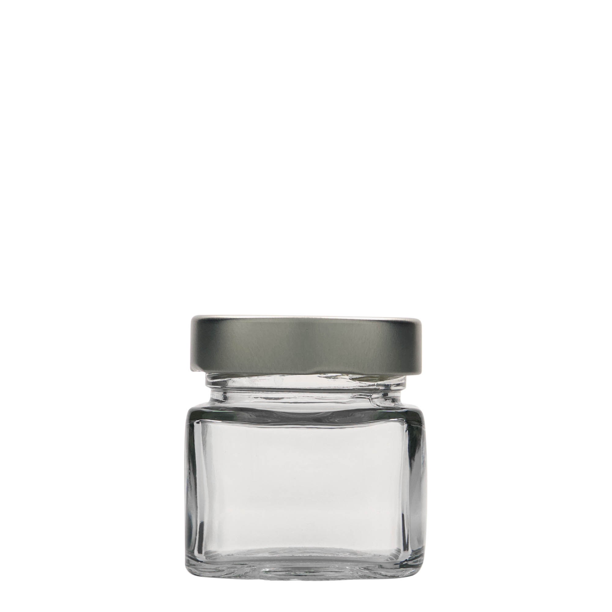 106 ml square glass 'Ikarus', opening: Deep-Twist-Off (DTO 58) 106 ml square glass 'Ikarus', opening: Deep-Twist-Off (DTO 58)