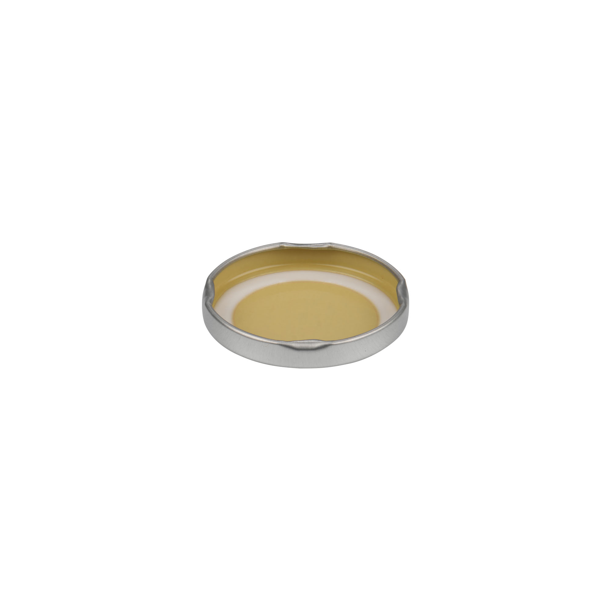 Twist off lid, tinplate, silver, for opening: TO 48 Twist off lid, tinplate, silver, for opening: TO 48