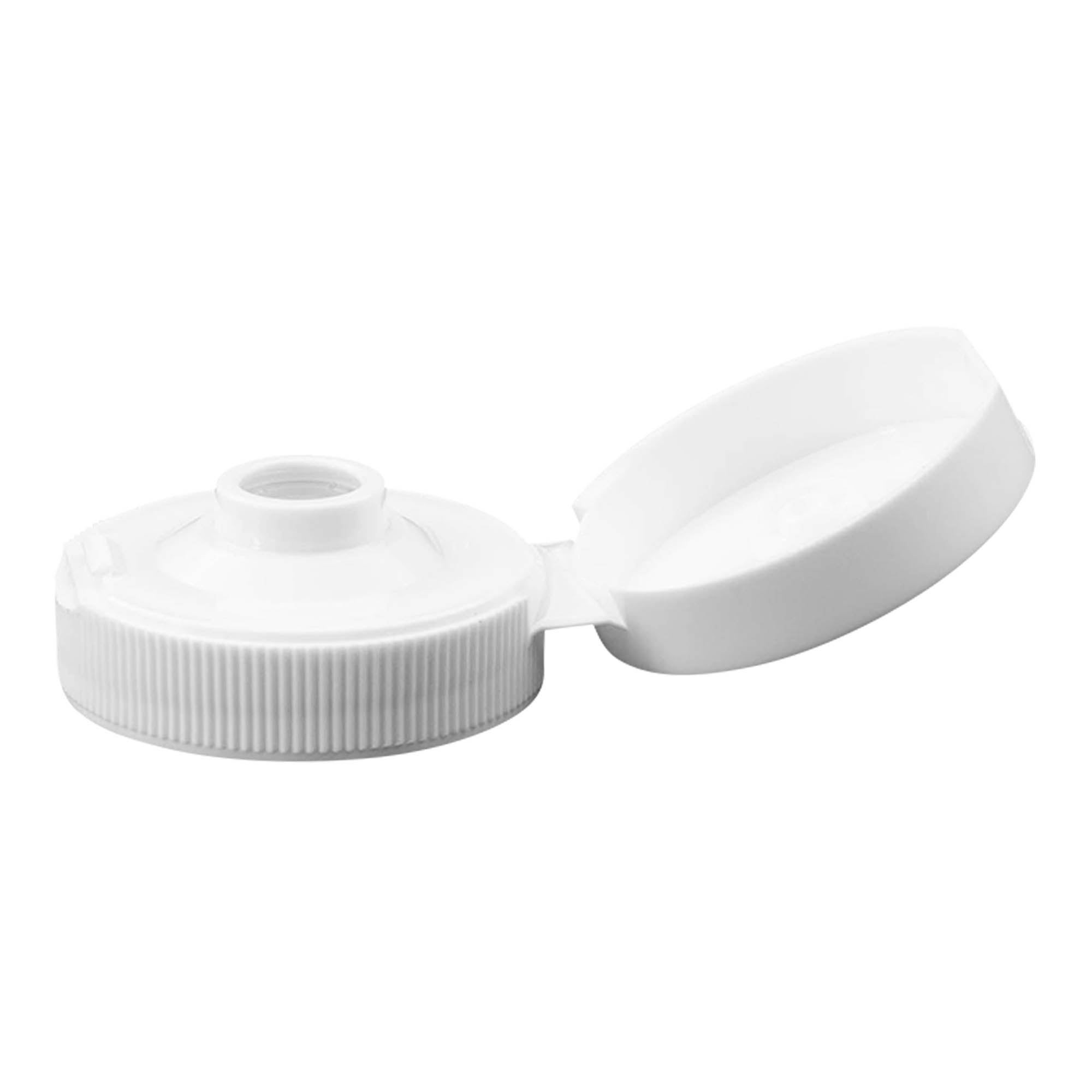 Screw cap with hinge, PP plastic, white, for opening: 38/400 Screw cap with hinge, PP plastic, white, for opening: 38/400