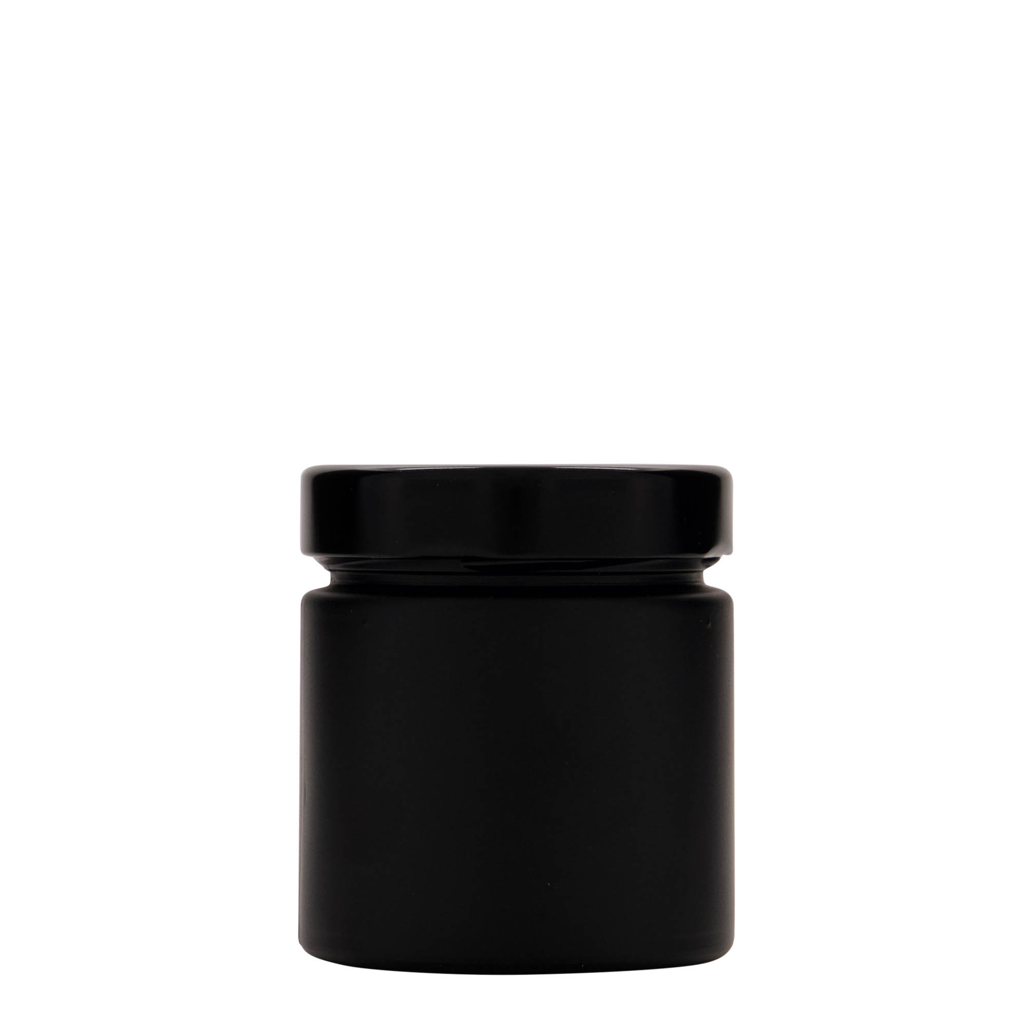 212 ml round jar 'Aurora', black, closure: deep twist off (DTO 66)