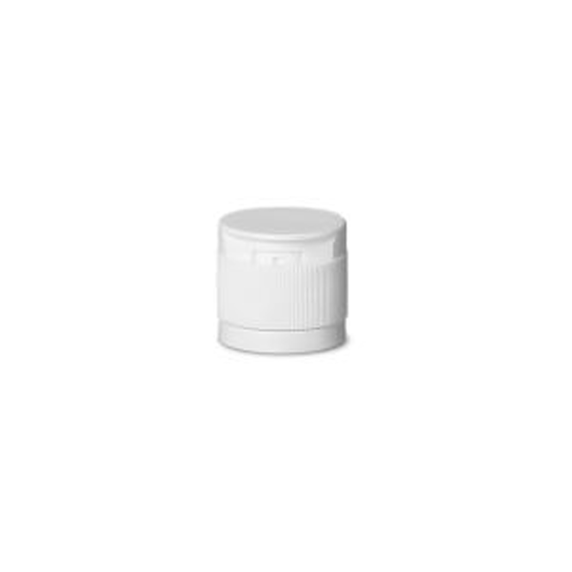 Screw cap with hinge, white PP plastic, for neck: DIN 18
