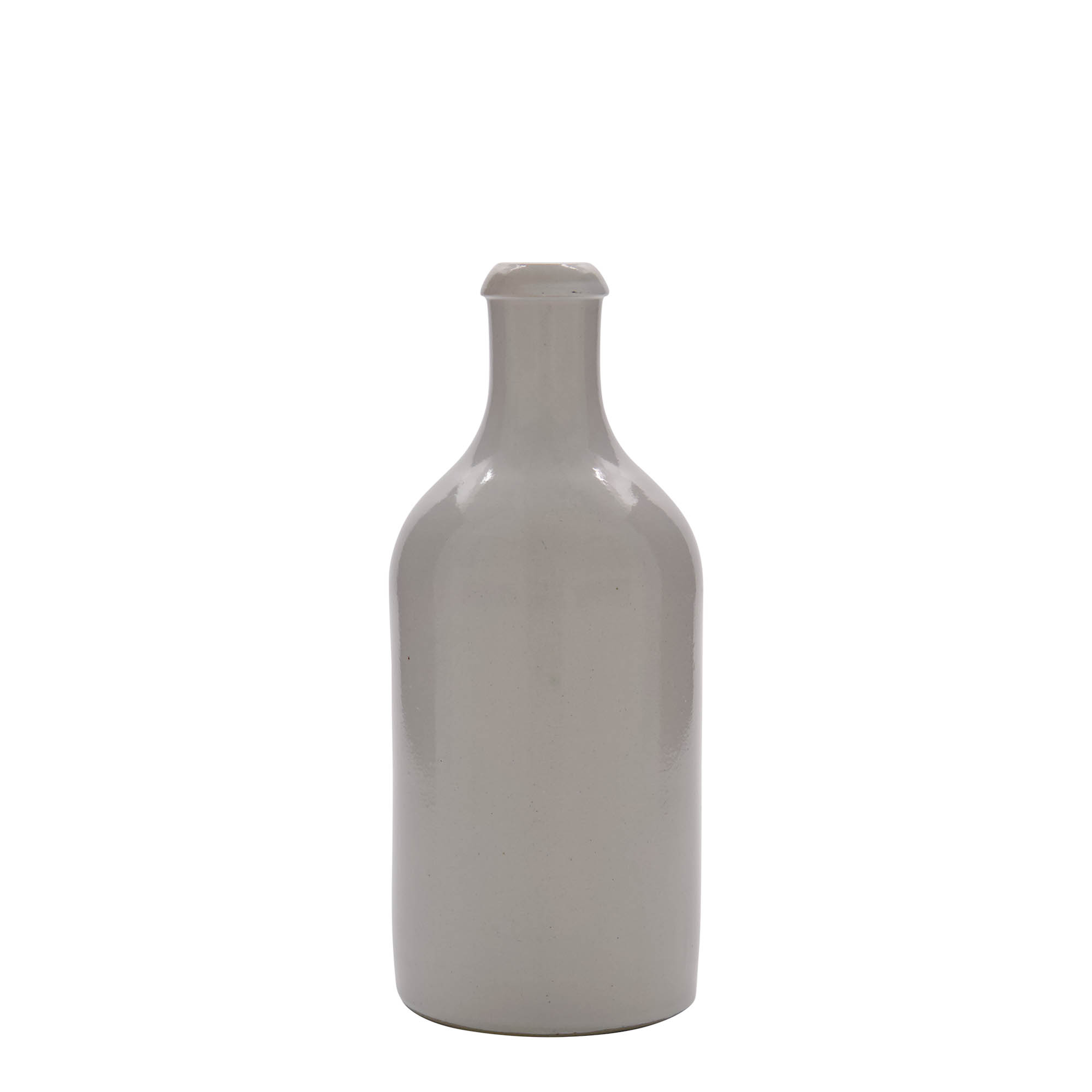 500 ml earthen jug, stoneware, white, closure: cork 500 ml earthen jug, stoneware, white, closure: cork