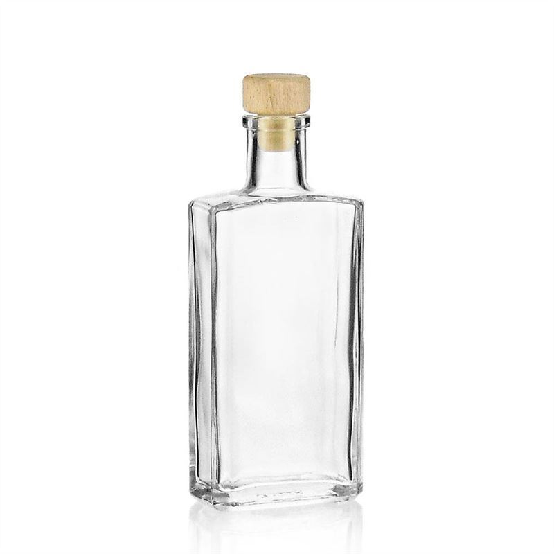200 ml glass bottle 'Shiny', rectangular, opening: cork 200 ml glass bottle 'Shiny', rectangular, opening: cork