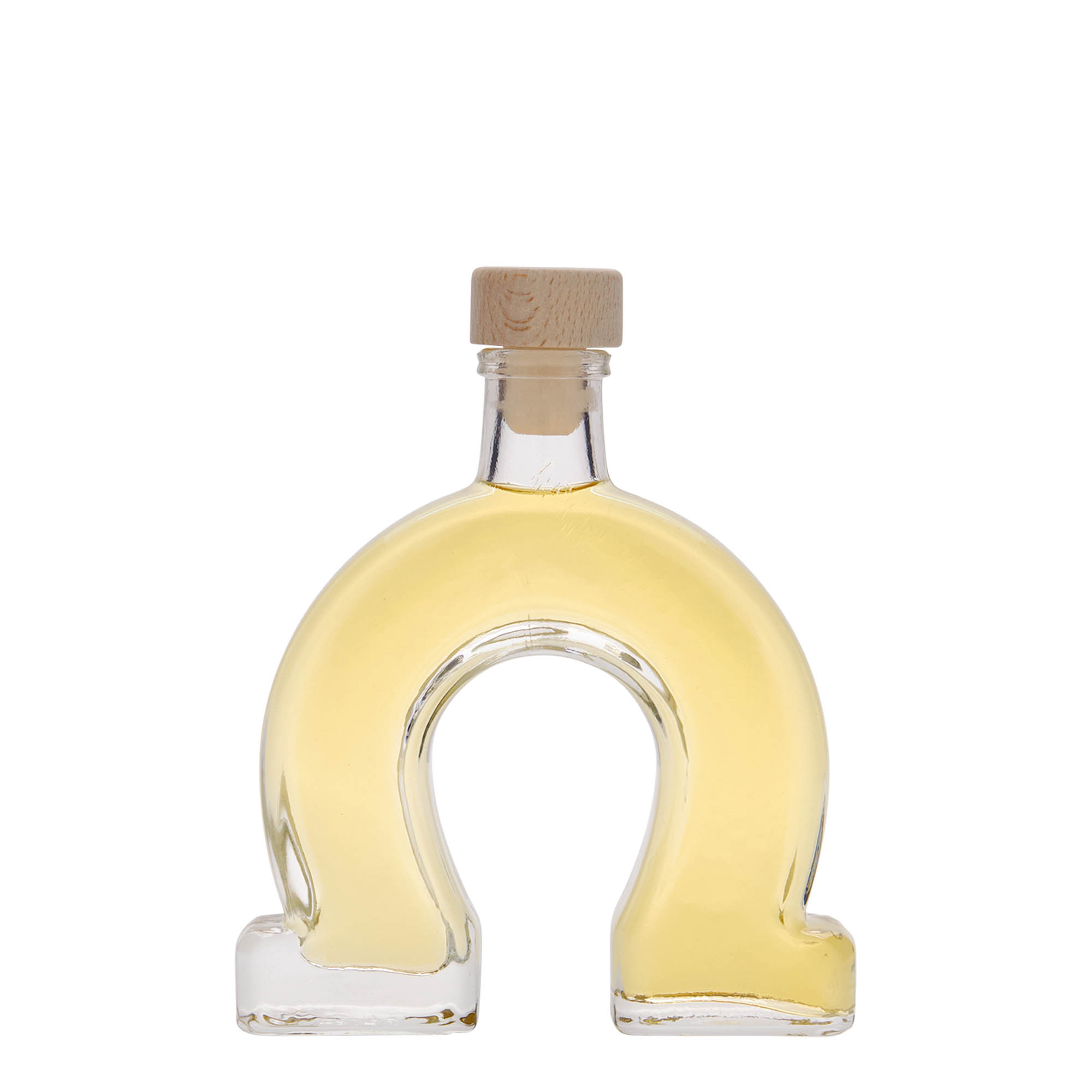 100 ml glass bottle 'Horseshoe', closure: cork