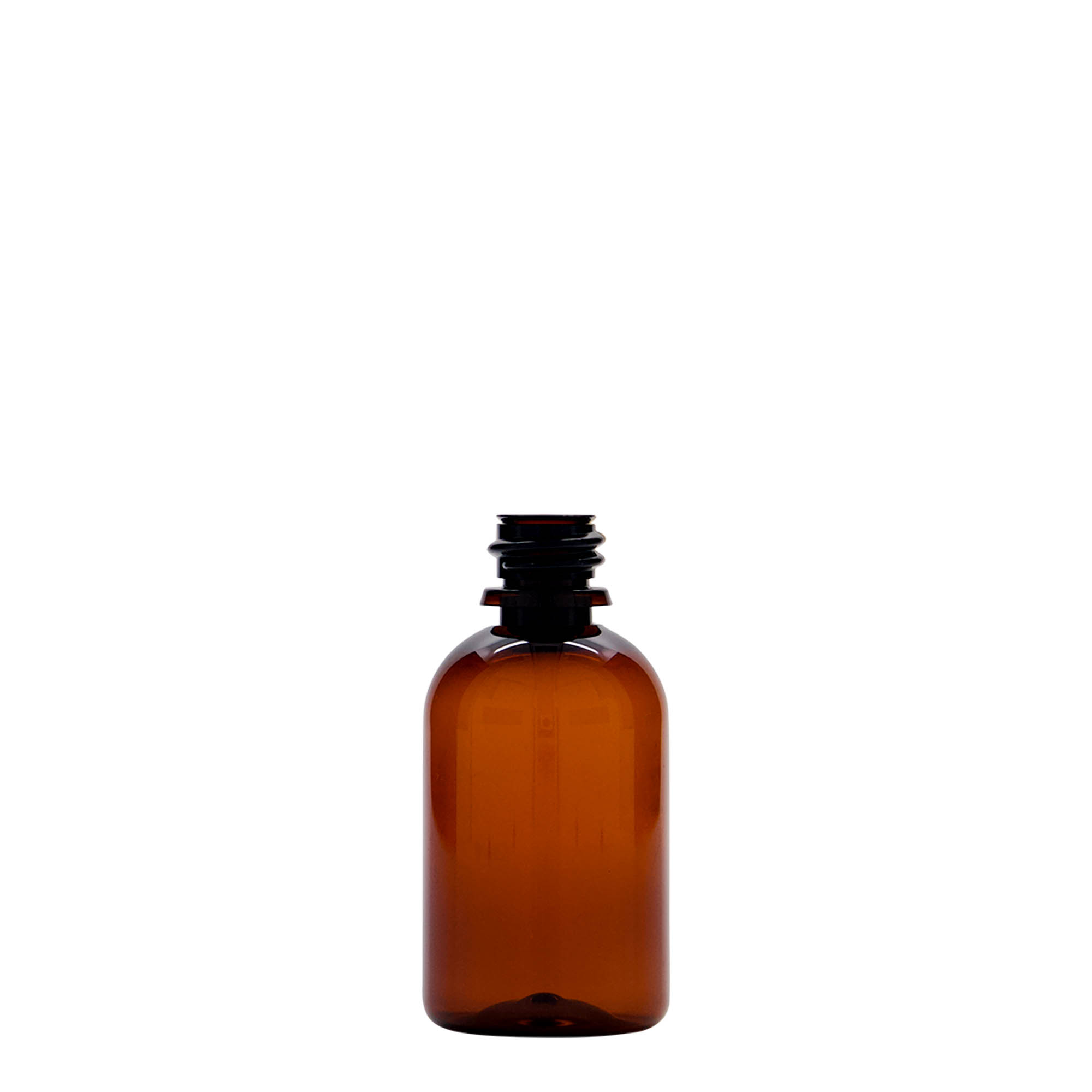 50 ml PET medical bottle 'Easy Living', brown, plastic, opening: DIN 18