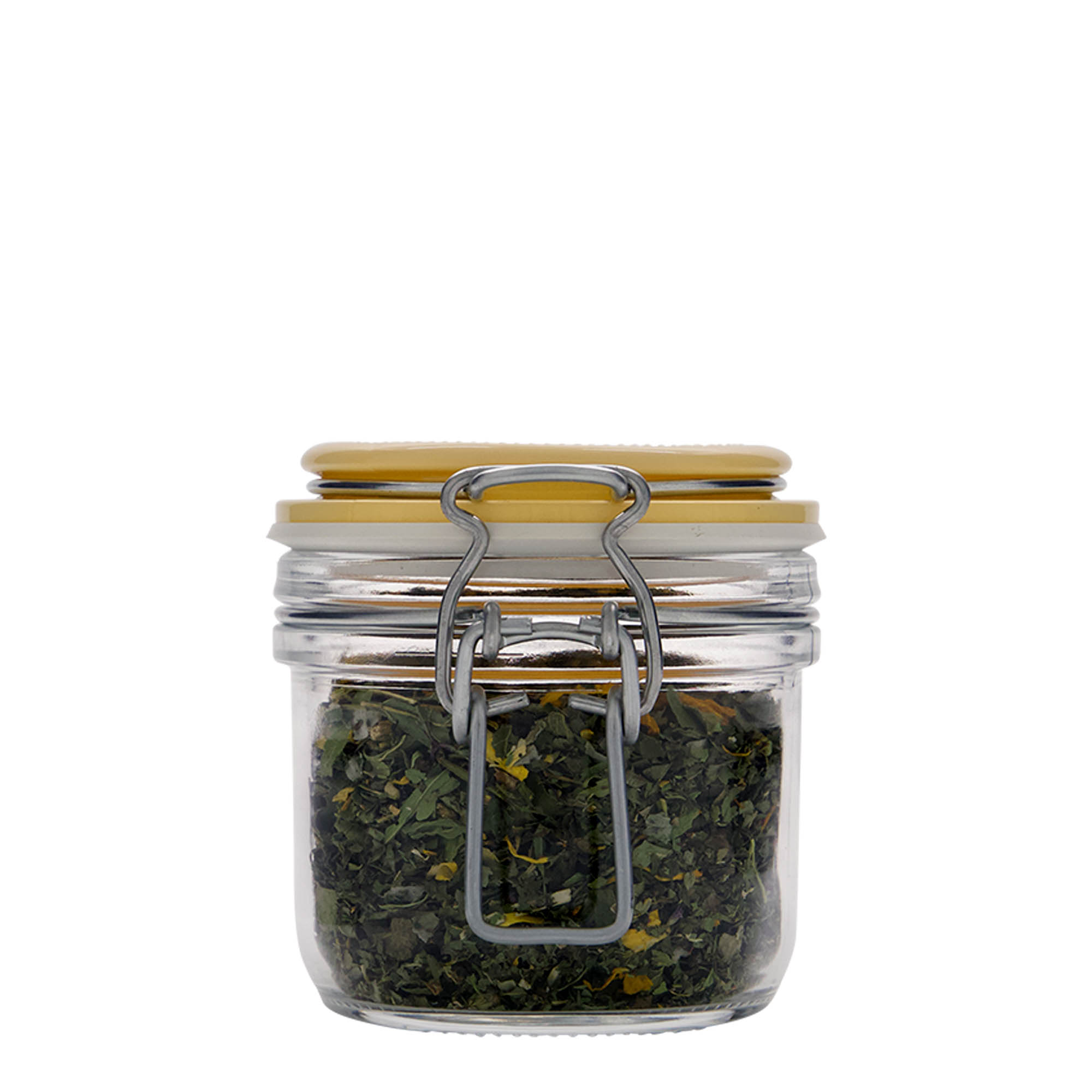 200 ml wire bail jar 'Fido', yellow, opening: wire bail closure