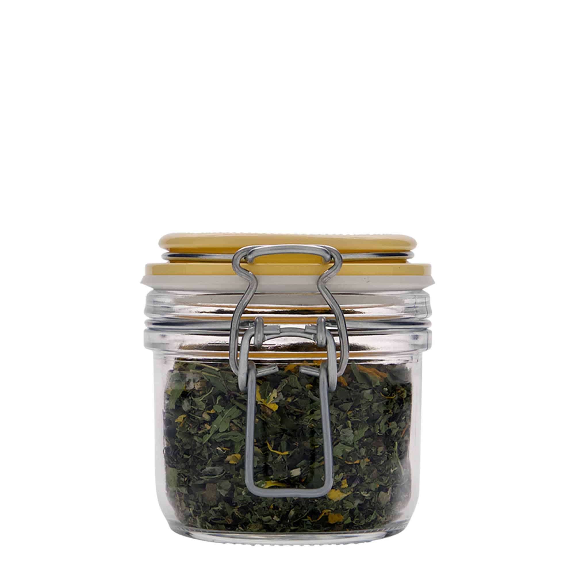 200 ml wire bail jar ‘Fido’, yellow, opening: wire bail closure