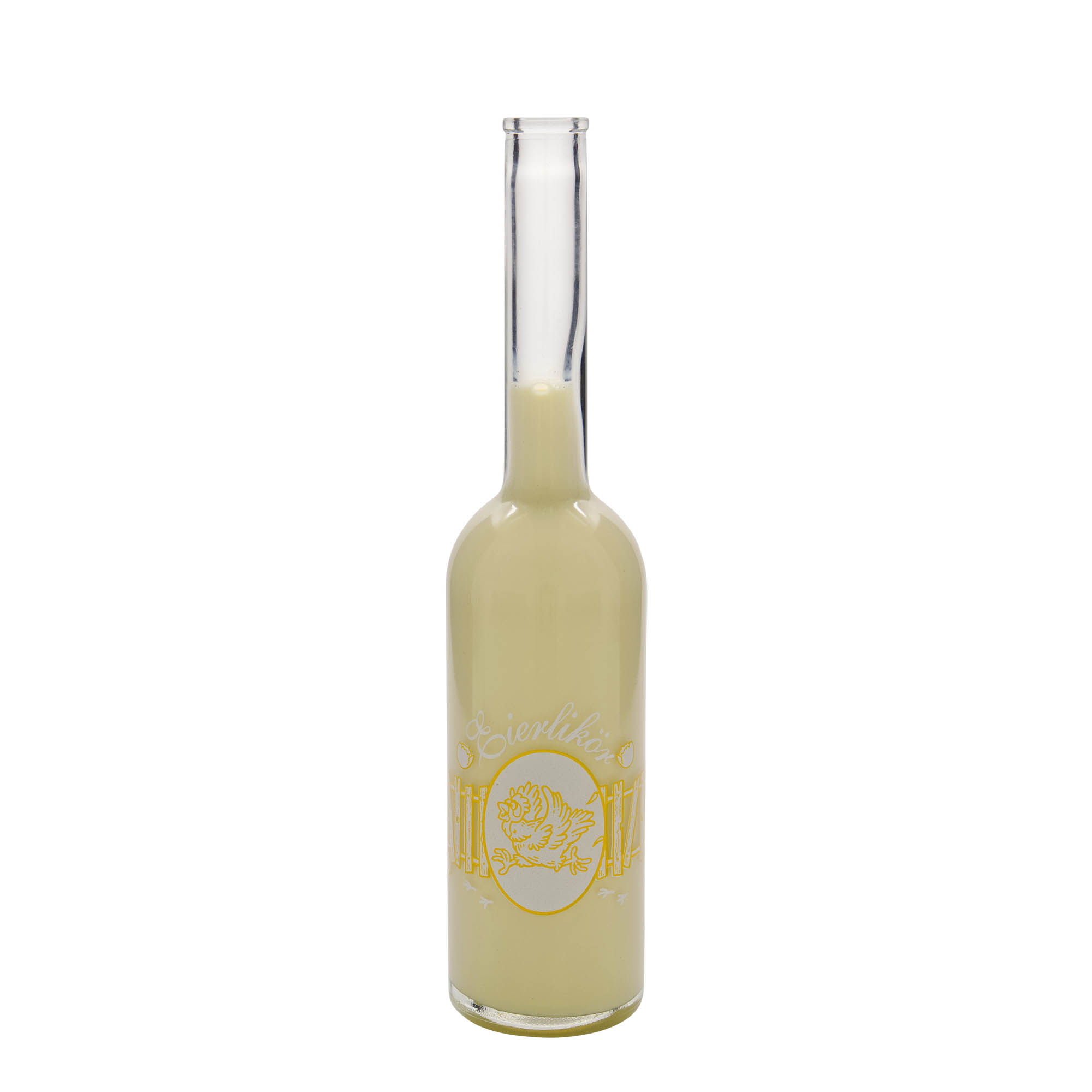 500 ml glass bottle 'Opera', design: egg liqueur, opening: cork