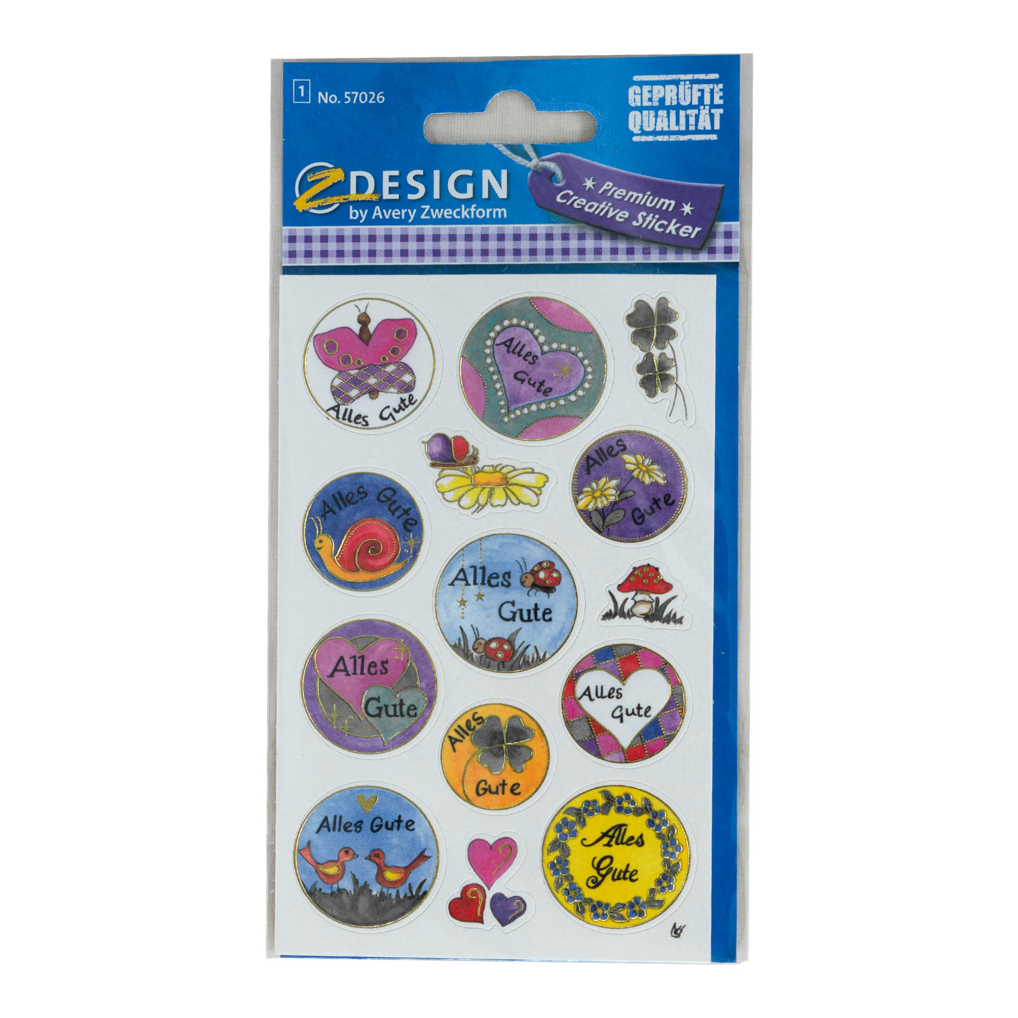 Zweckform Sticker 'All the Best', multicoloured