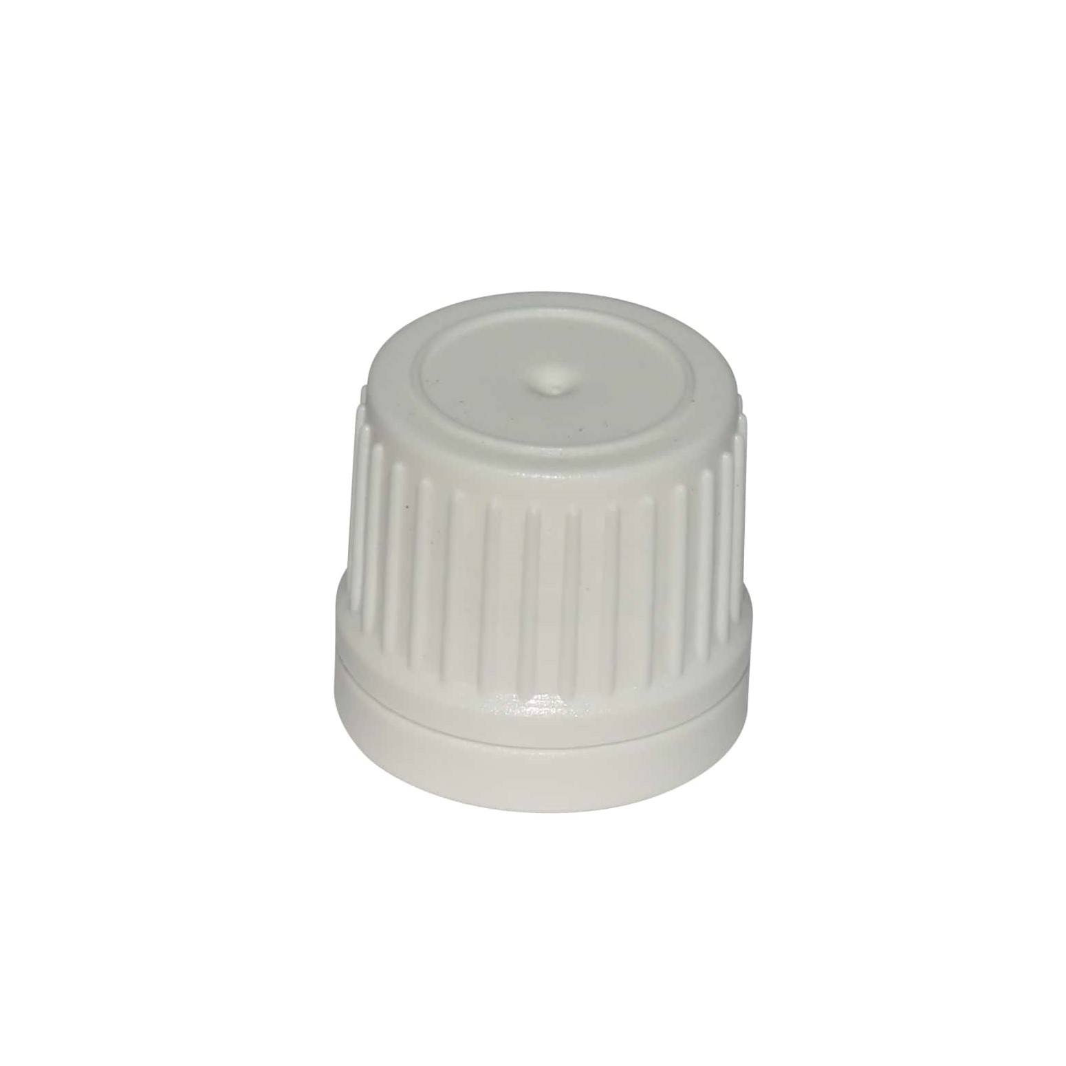 Screw cap with disc top, PP plastic, white, for opening: 24/410