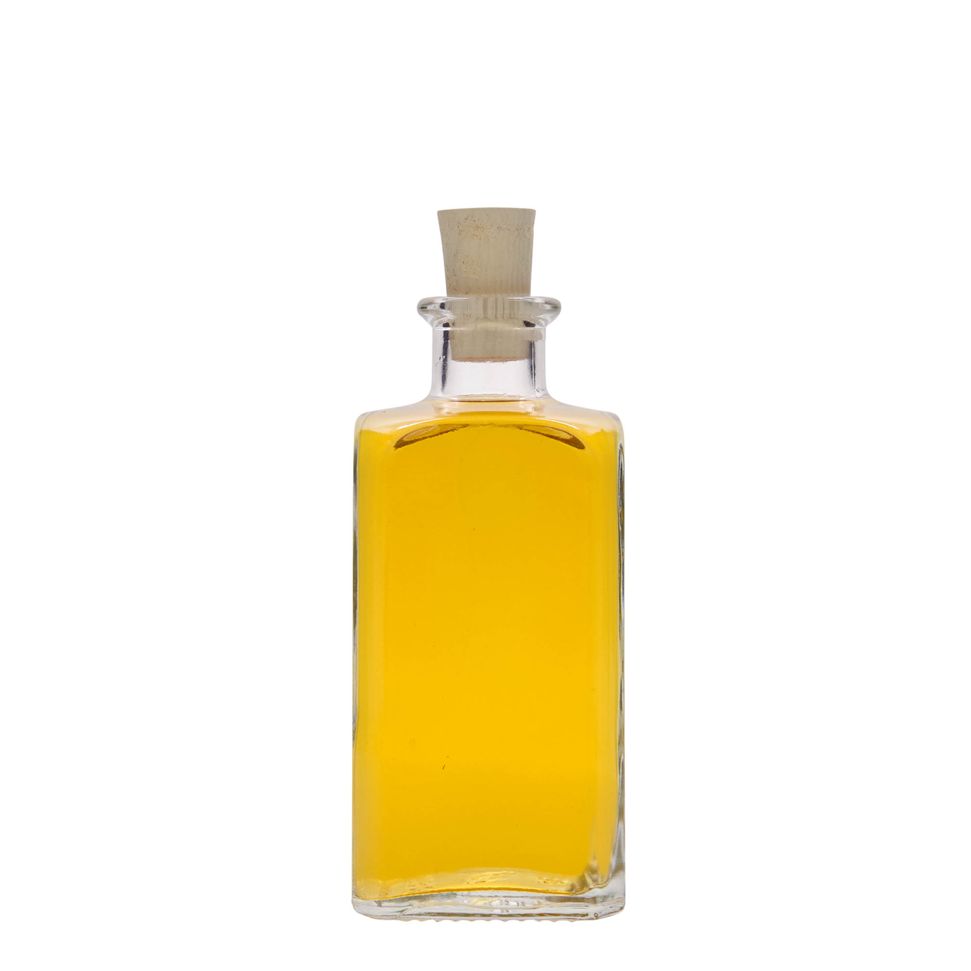 250 ml glass bottle Apothecary Carré, square, opening: cork 250 ml glass bottle Apothecary Carré, square, opening: cork