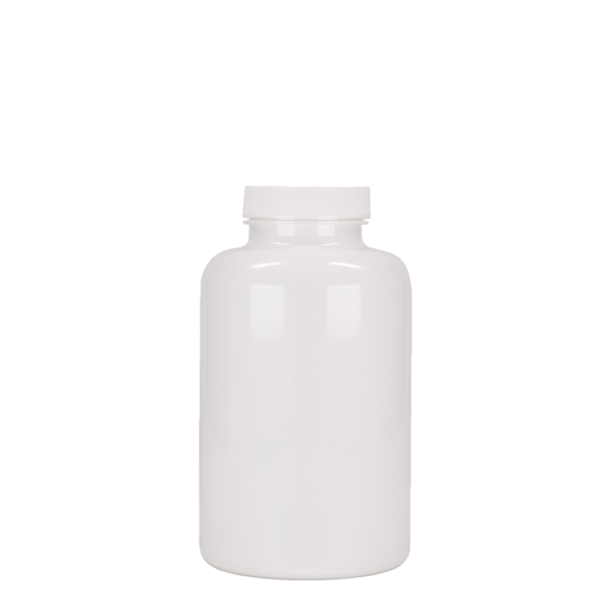 500 ml PET container, plastic, white, opening: 45/400