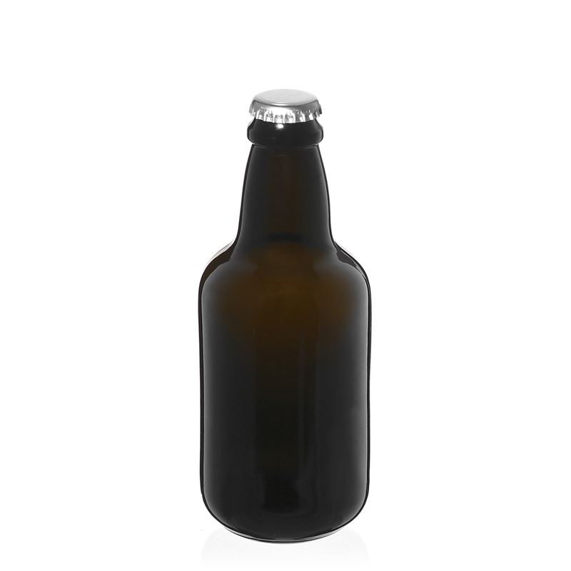 330 ml beer bottle 'Era', glass, antique green, opening: crown cap