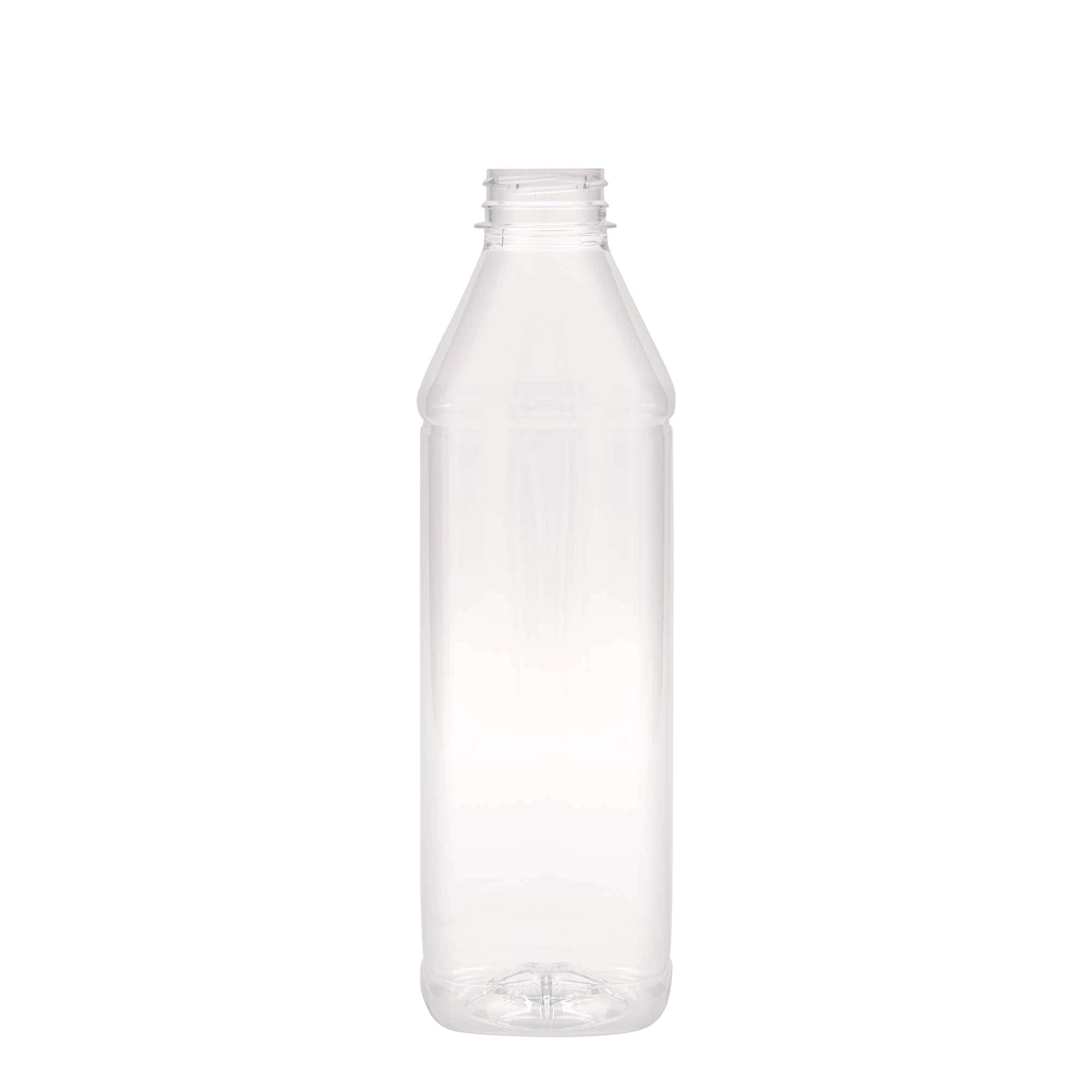 1,000 ml PET bottle ‘Milk and Juice Carré’, square, plastic, opening: 38 mm