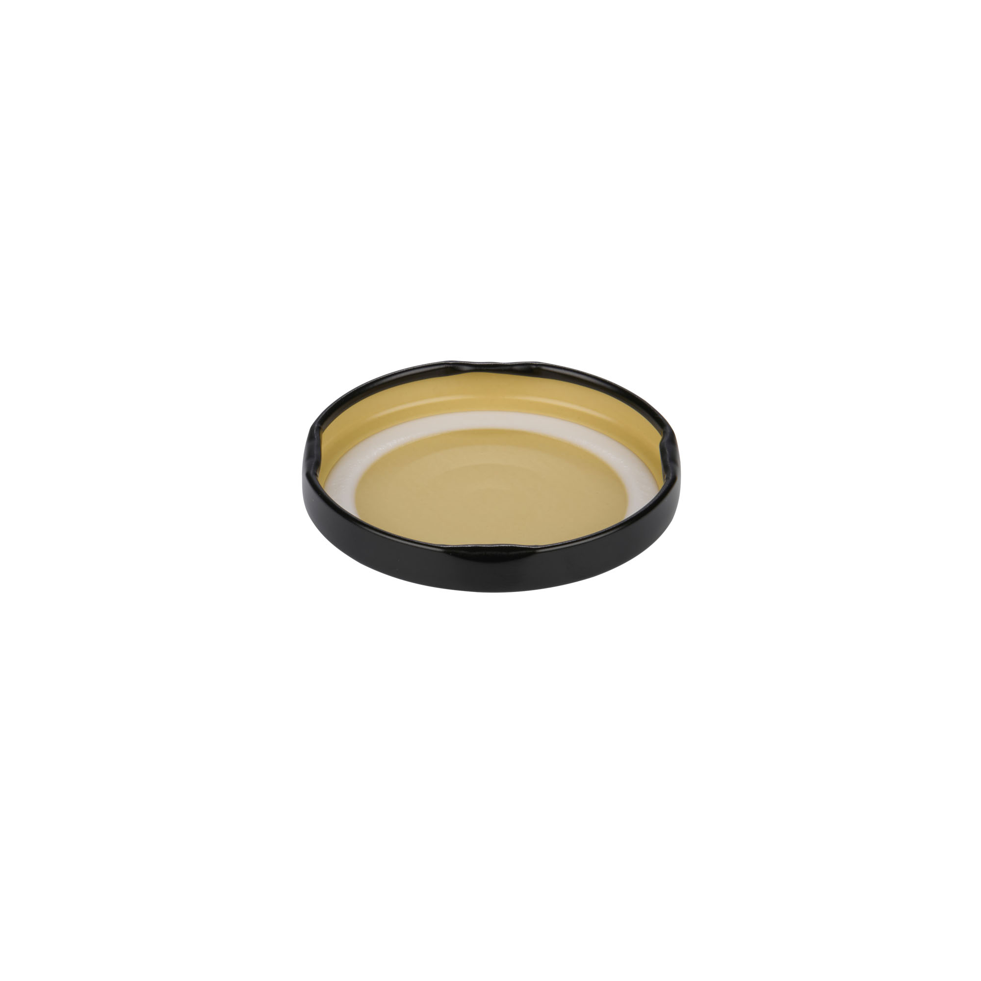 Twist-off lid, tinplate, black, for opening: TO 58